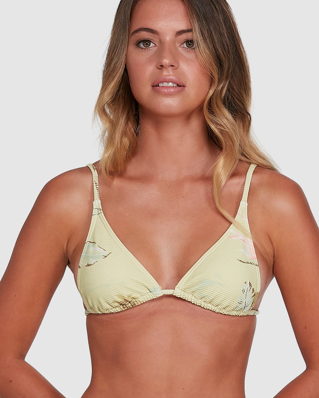 Billabong Maui Babe Long Tri Bikini Top Lemongrass