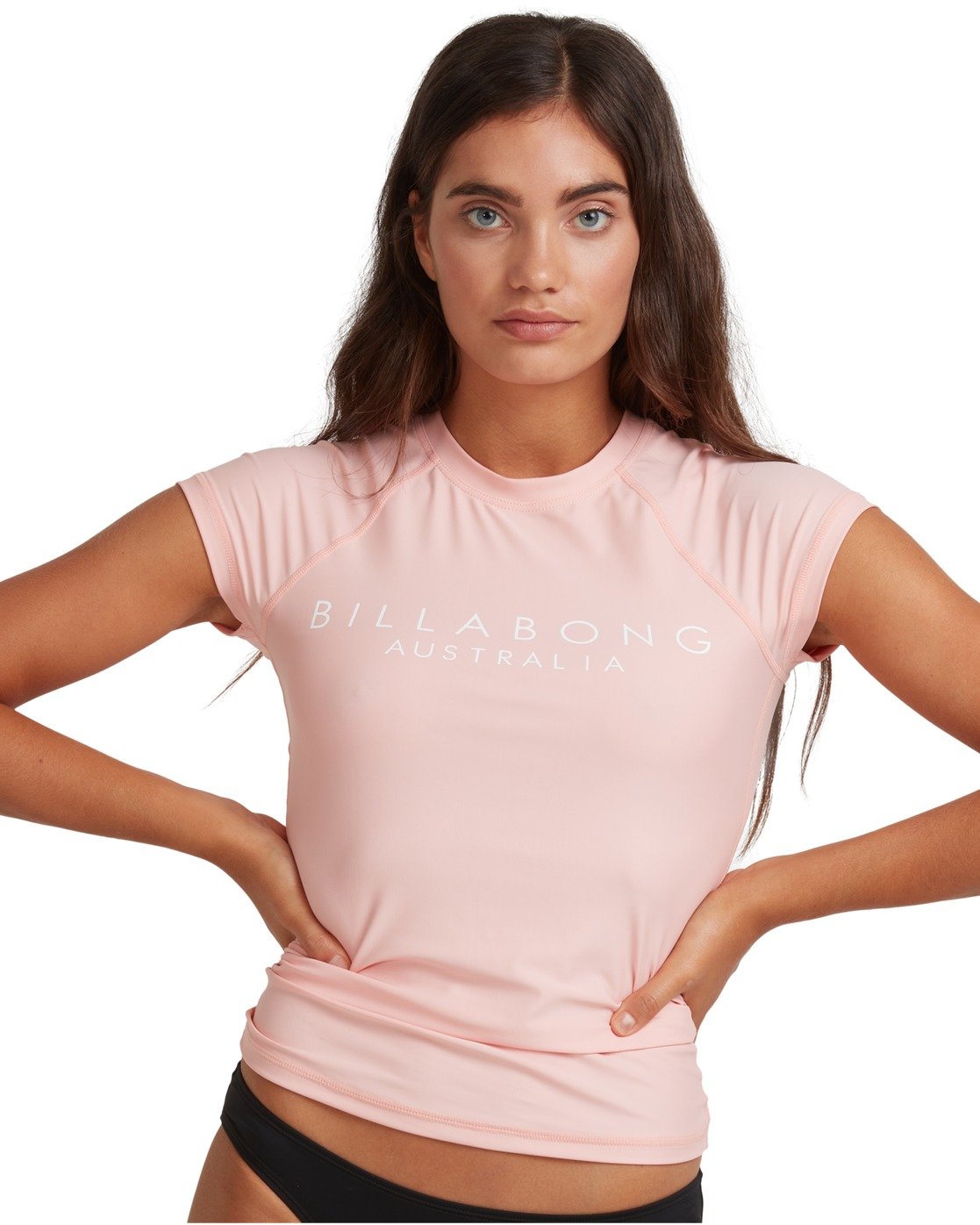 Billabong Serenity Short Sleeve Rash Vest Coral pink