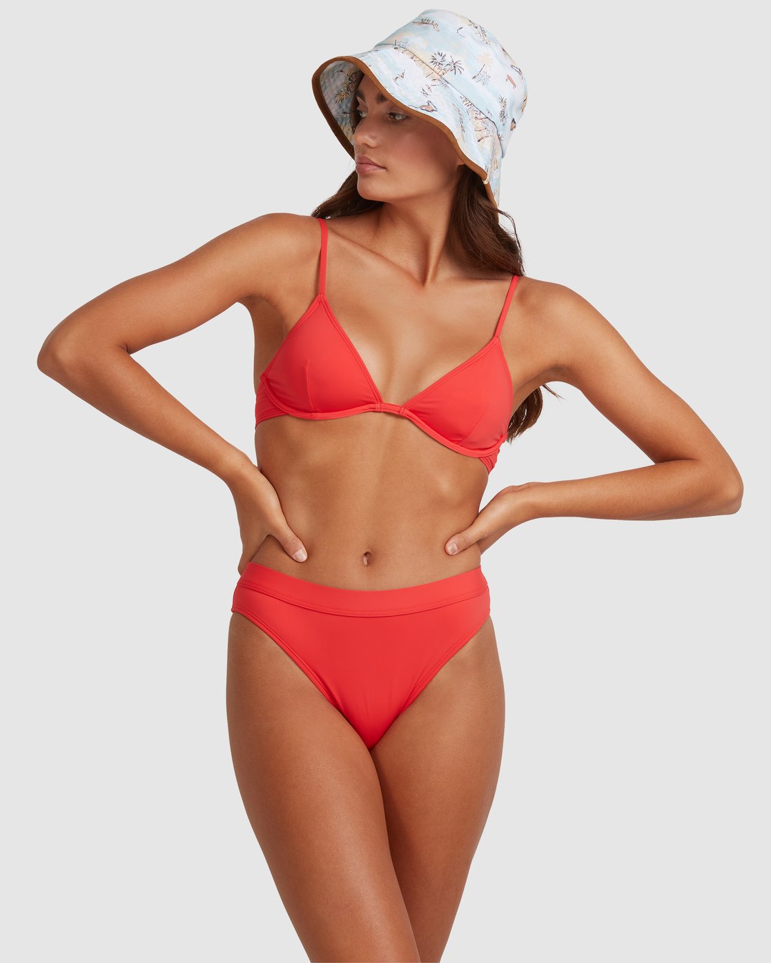 Billabong Sol Searcher Reese Underwire Bikini Top Poppy red