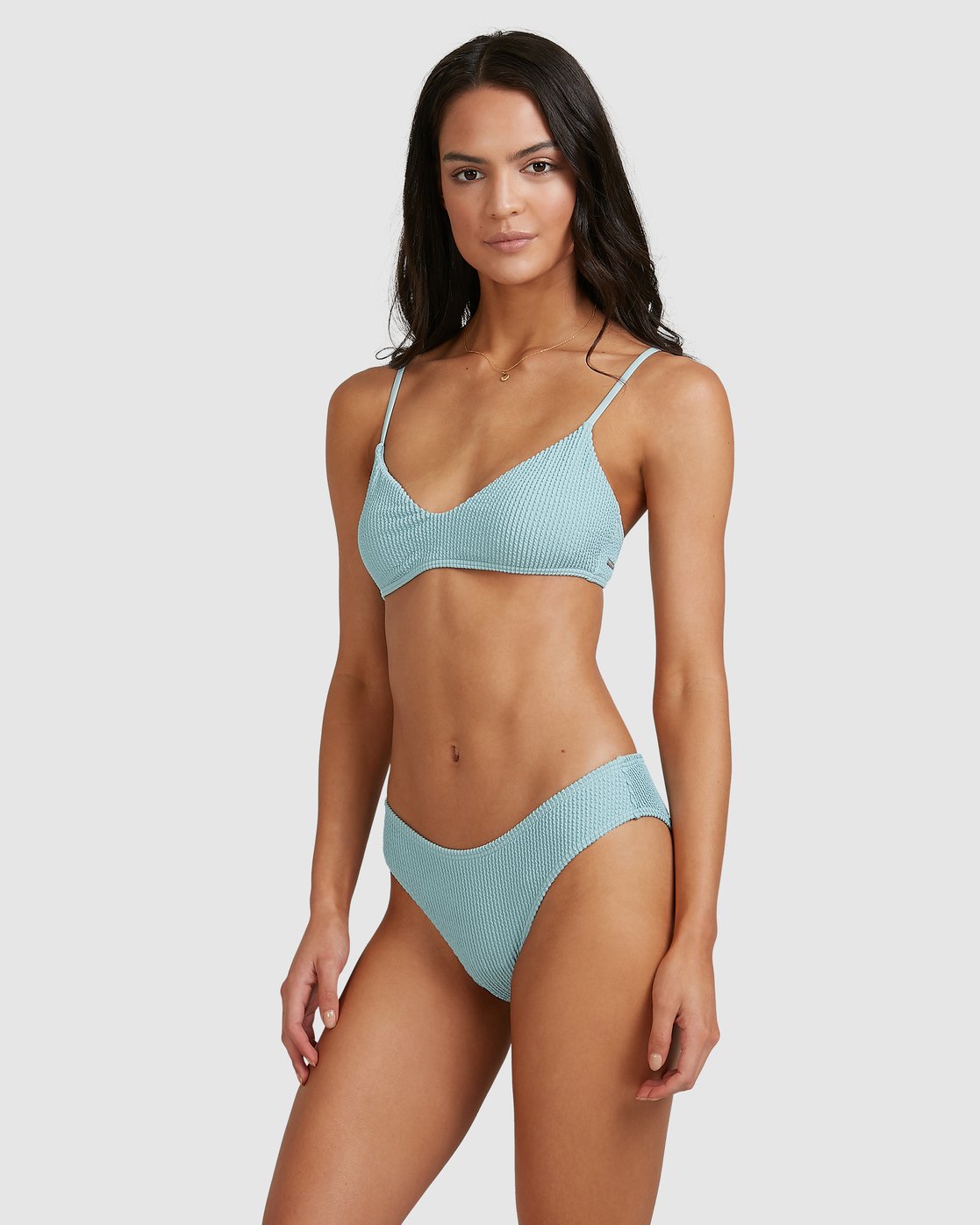 Billabong Summer High V Bralette Bikini Top Blue haze