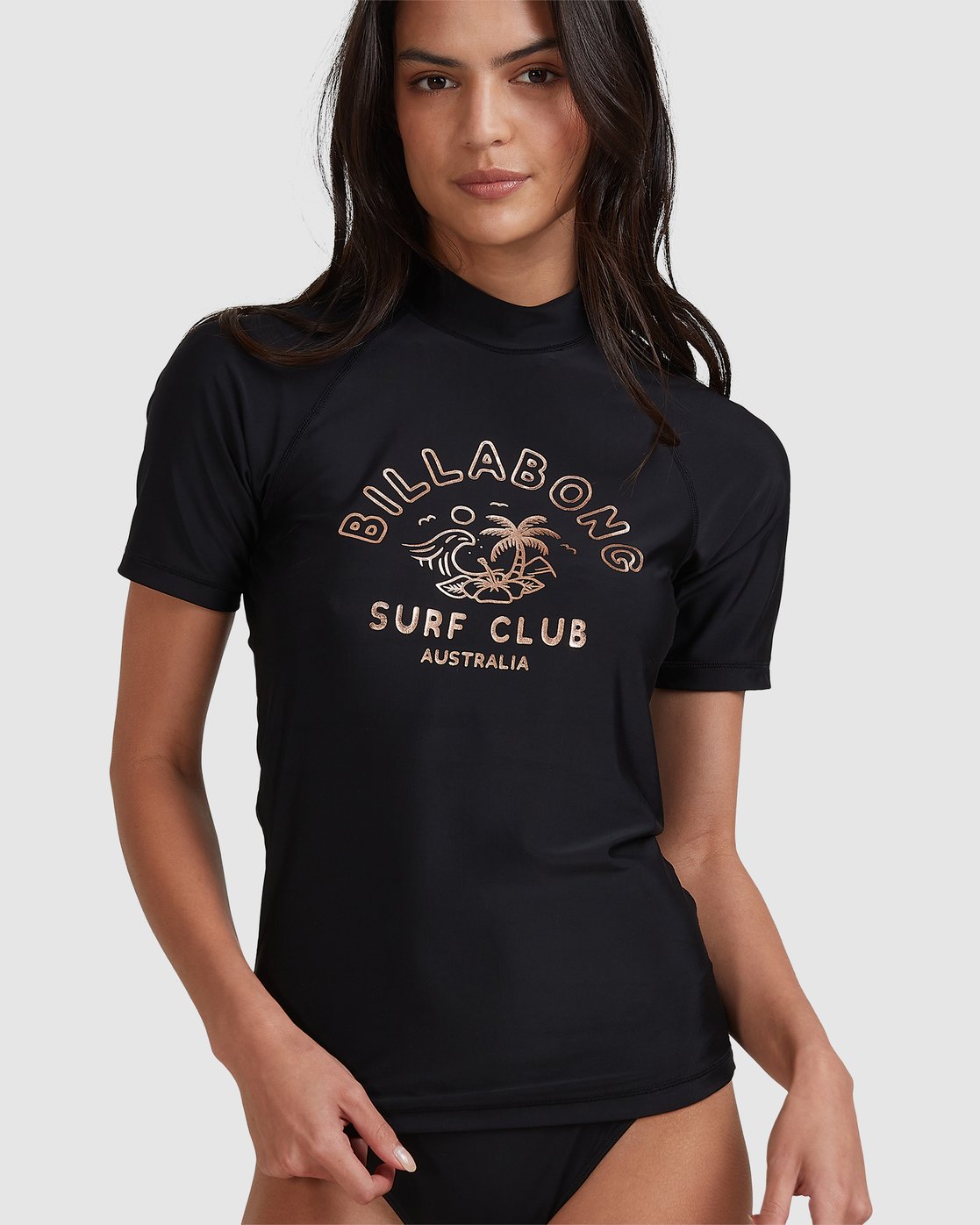 Billabong Surf Club Short Sleeve Rash Vest Black