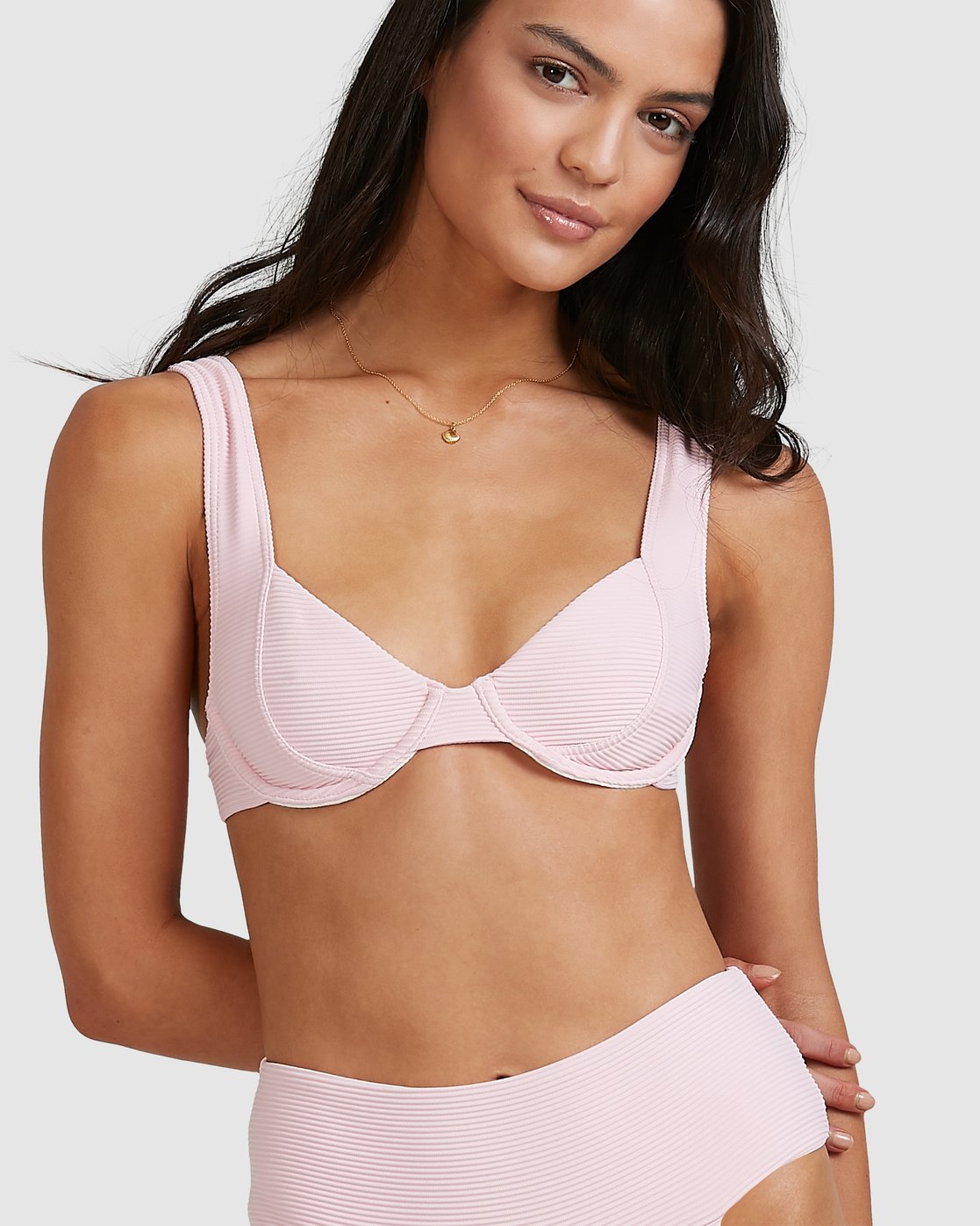 Billabong Tanlines Chloe Bra Bikini Top Powder pink