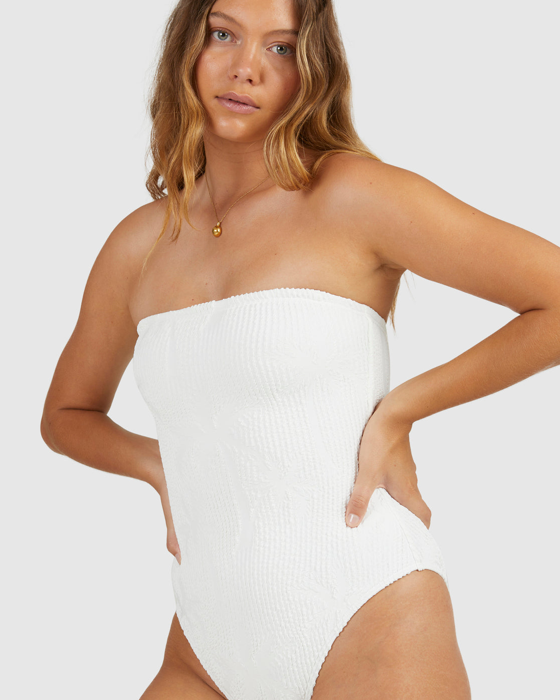Billabong Verano Bandeau One Piece WHITE