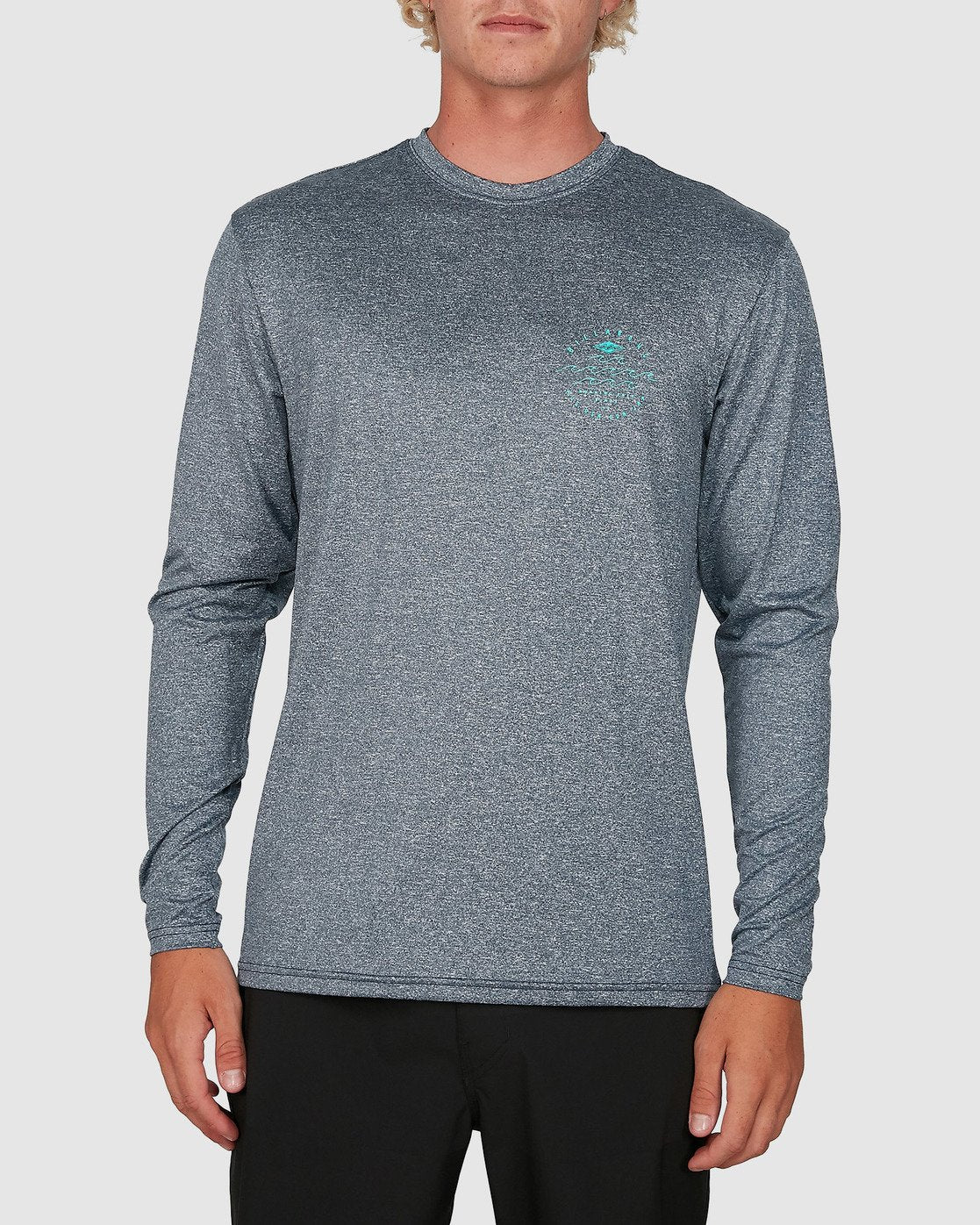 Billabong Wavey Davey Loose Fit Long Sleeve Rash Vest Navy heather