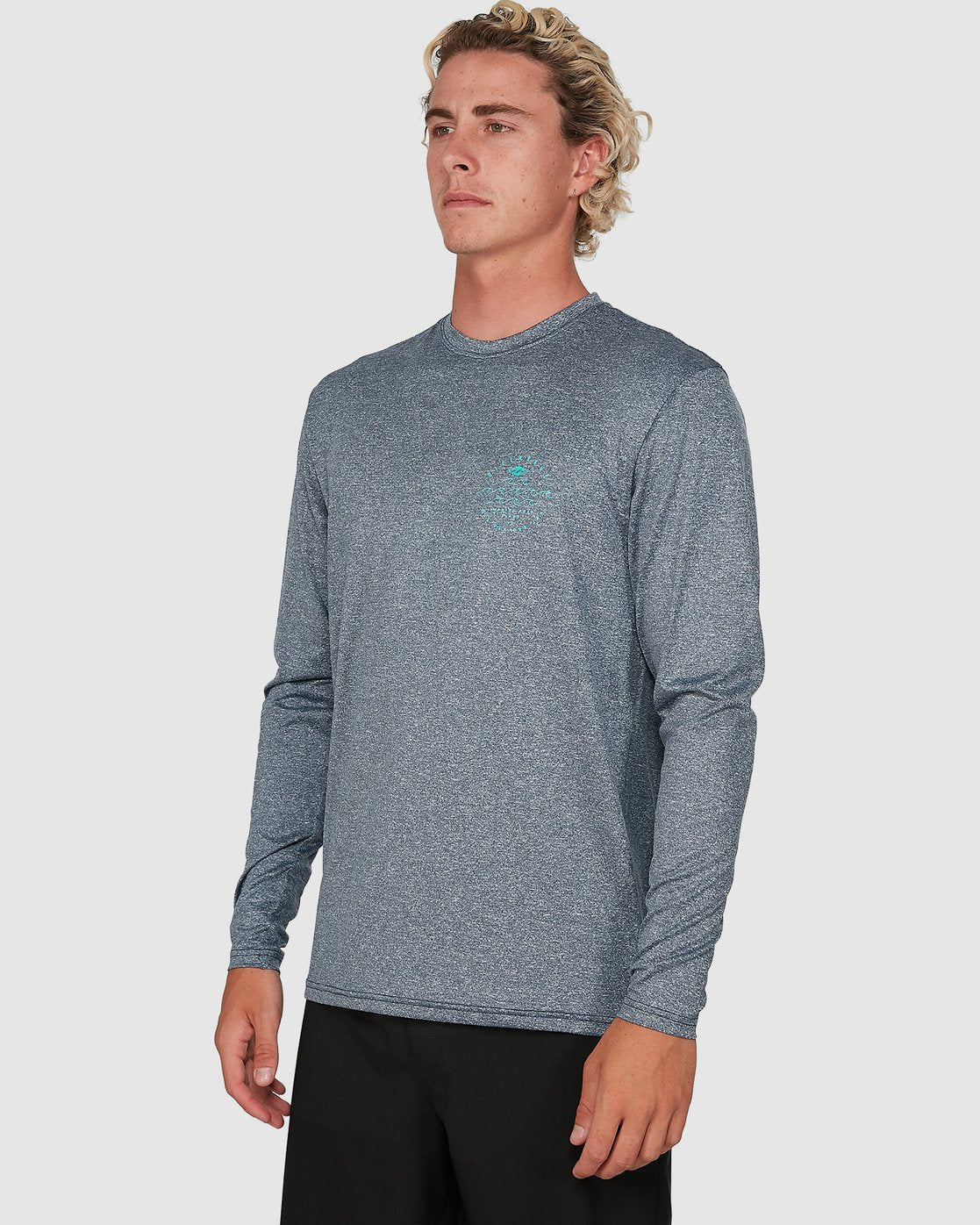 Billabong Wavey Davey Loose Fit Long Sleeve Rash Vest Navy heather