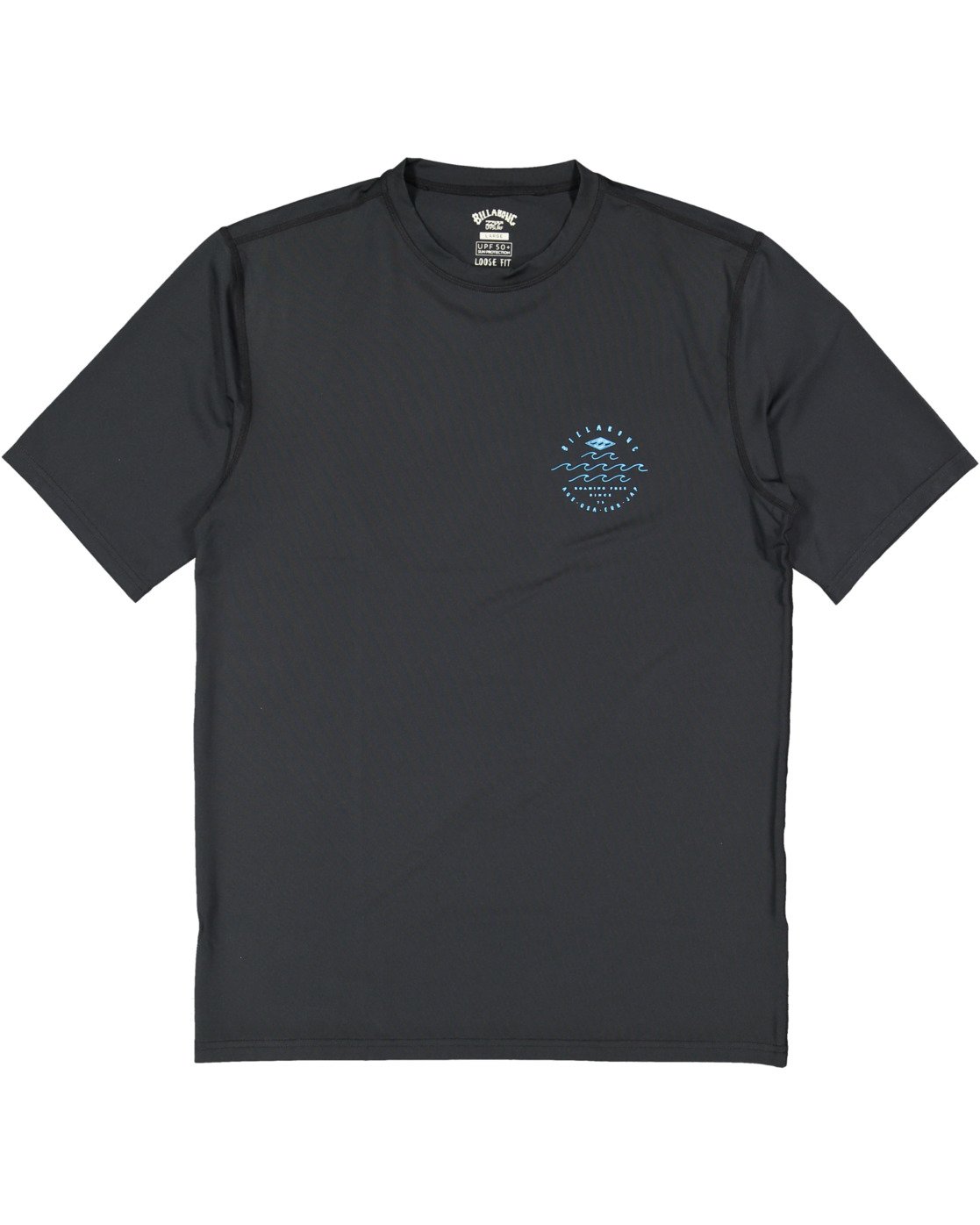 Billabong Wavey Davey Loose Fit Short Sleeve Rash Vest BLACK