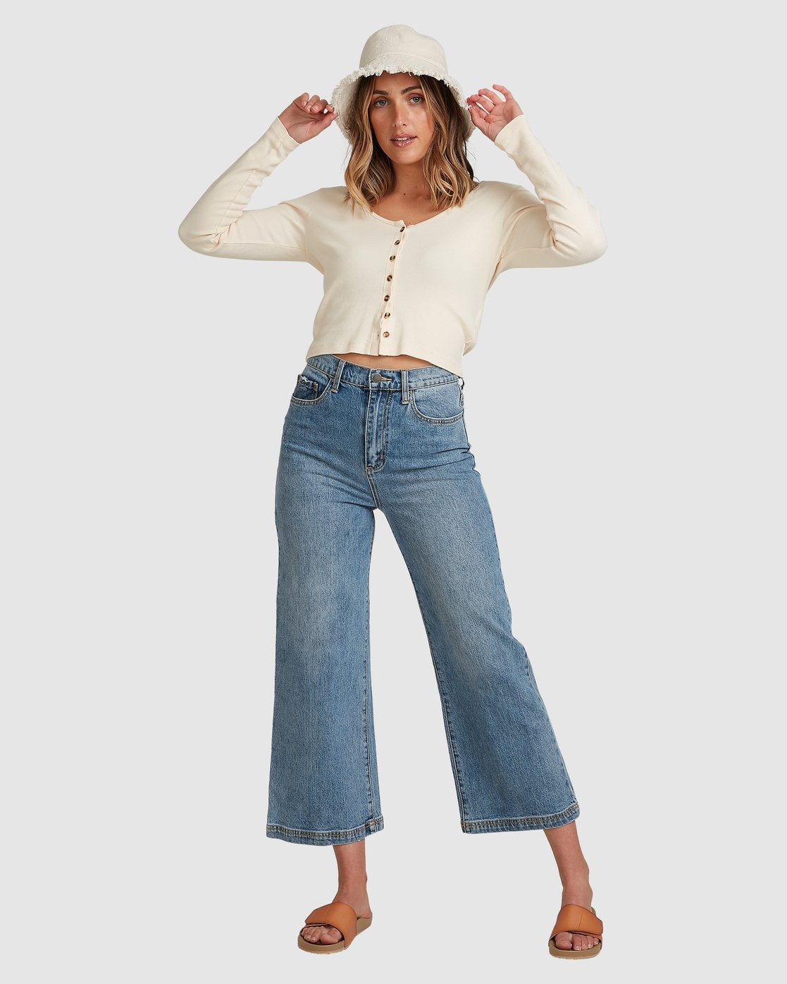 Billabong Winnie Wide Leg Jeans Blue