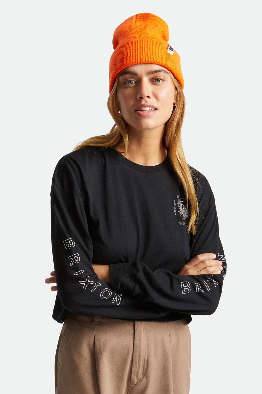 Brixton Harbor Beta Watch Cap Beanie Athletic orange
