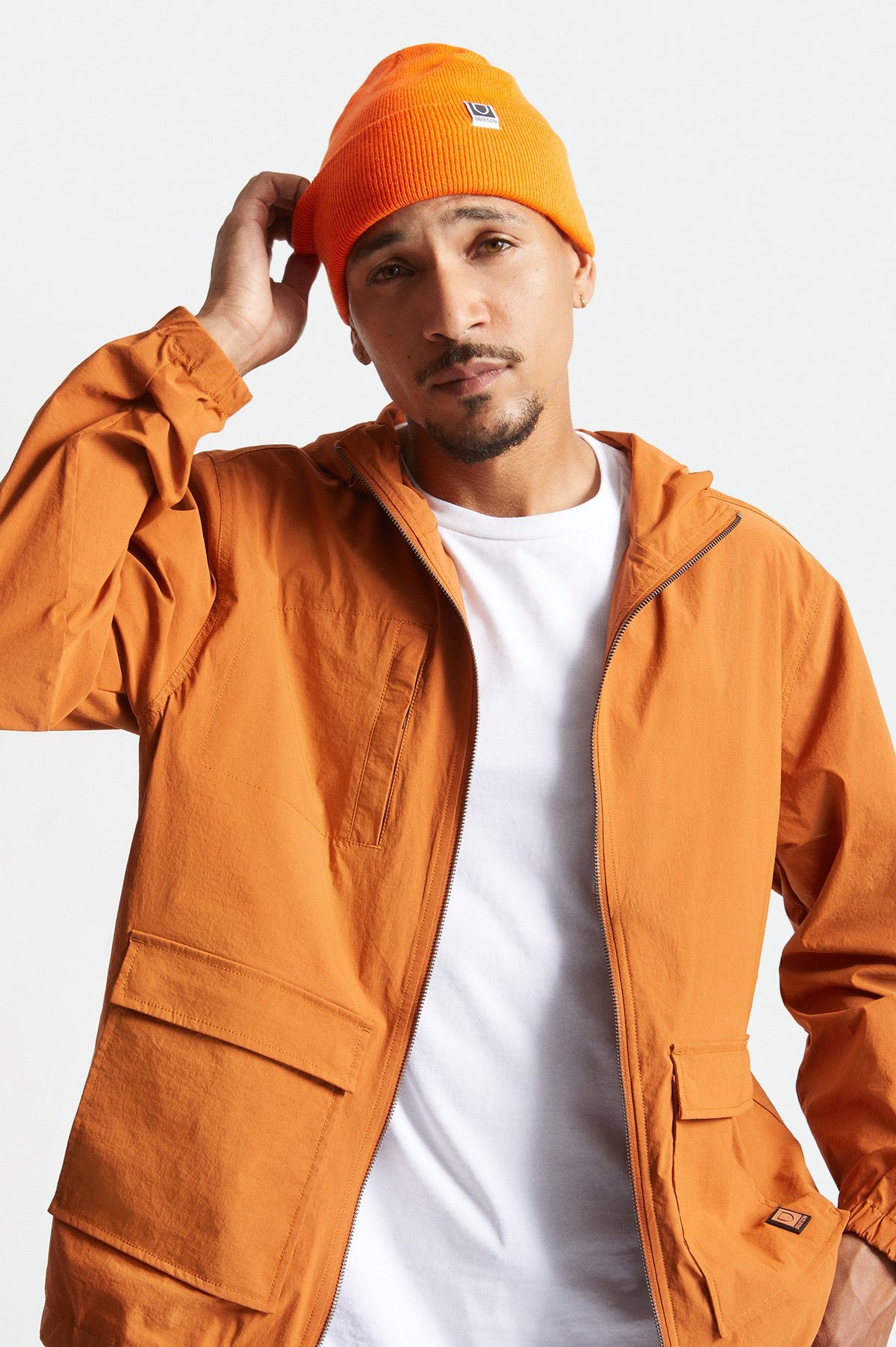 Brixton Harbor Beta Watch Cap Beanie Athletic orange
