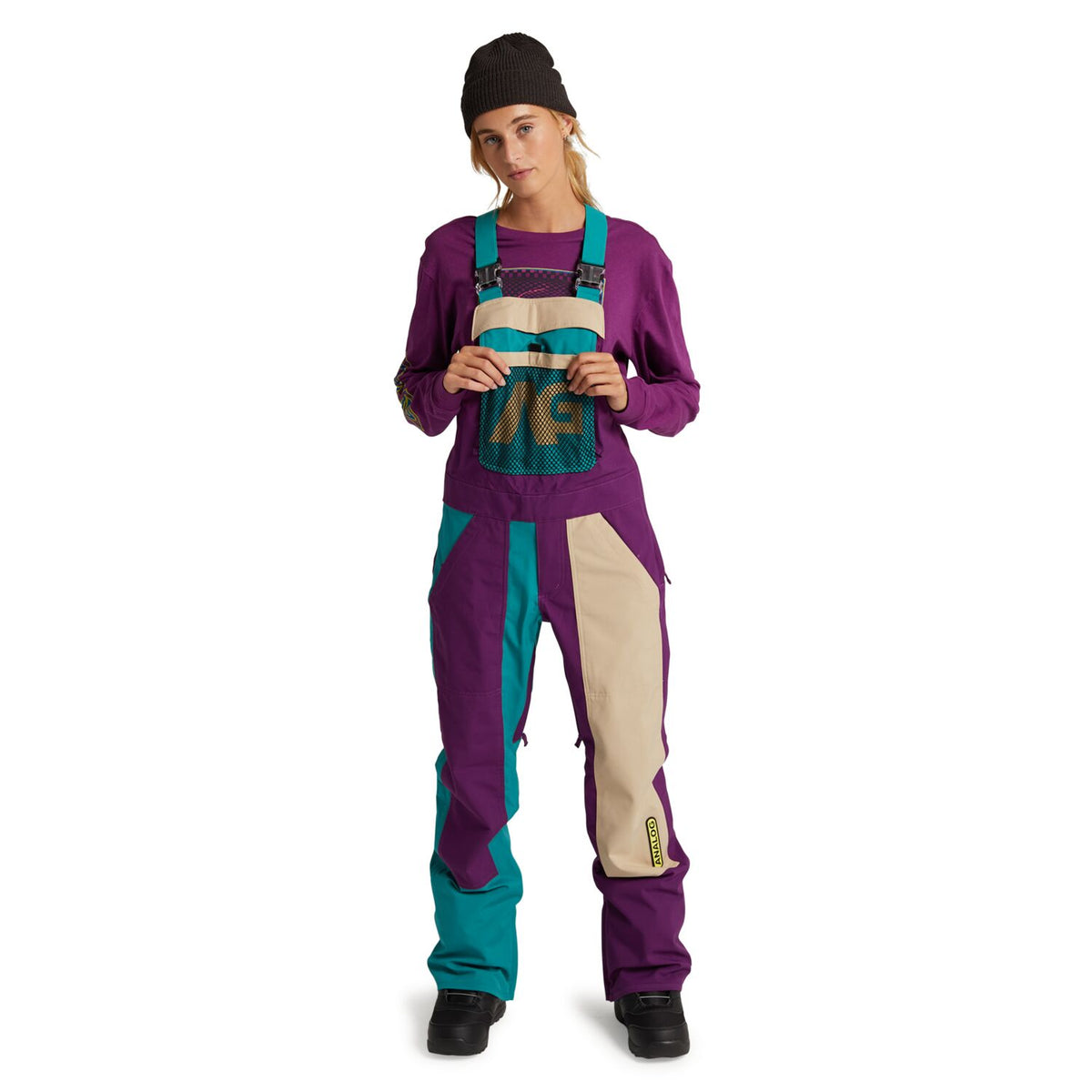Burton Analog Ice Out Bib Snowboard Pant 2020  Safari / Green-Blue Slate / Charisma