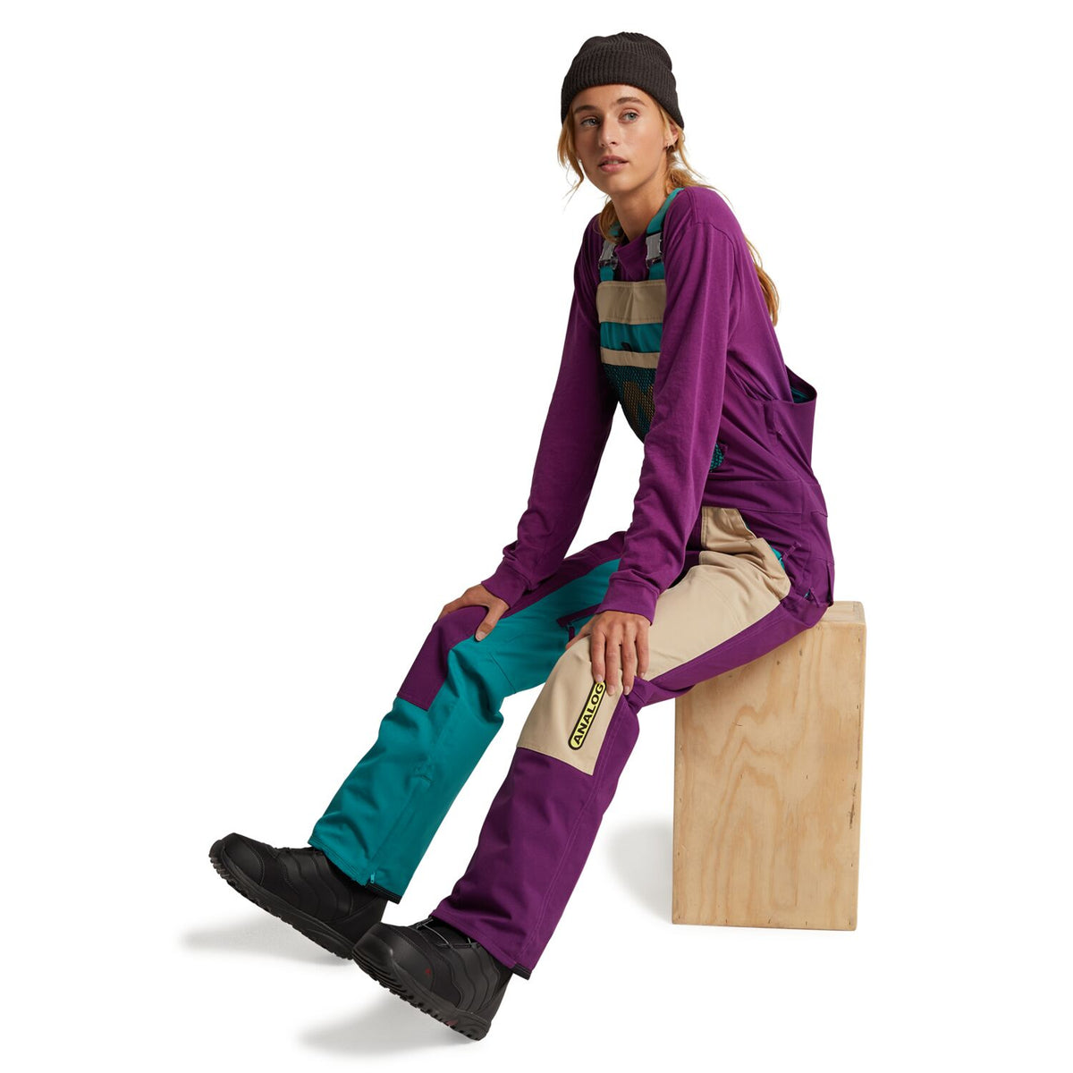 Burton Analog Ice Out Bib Snowboard Pant 2020  Safari / Green-Blue Slate / Charisma