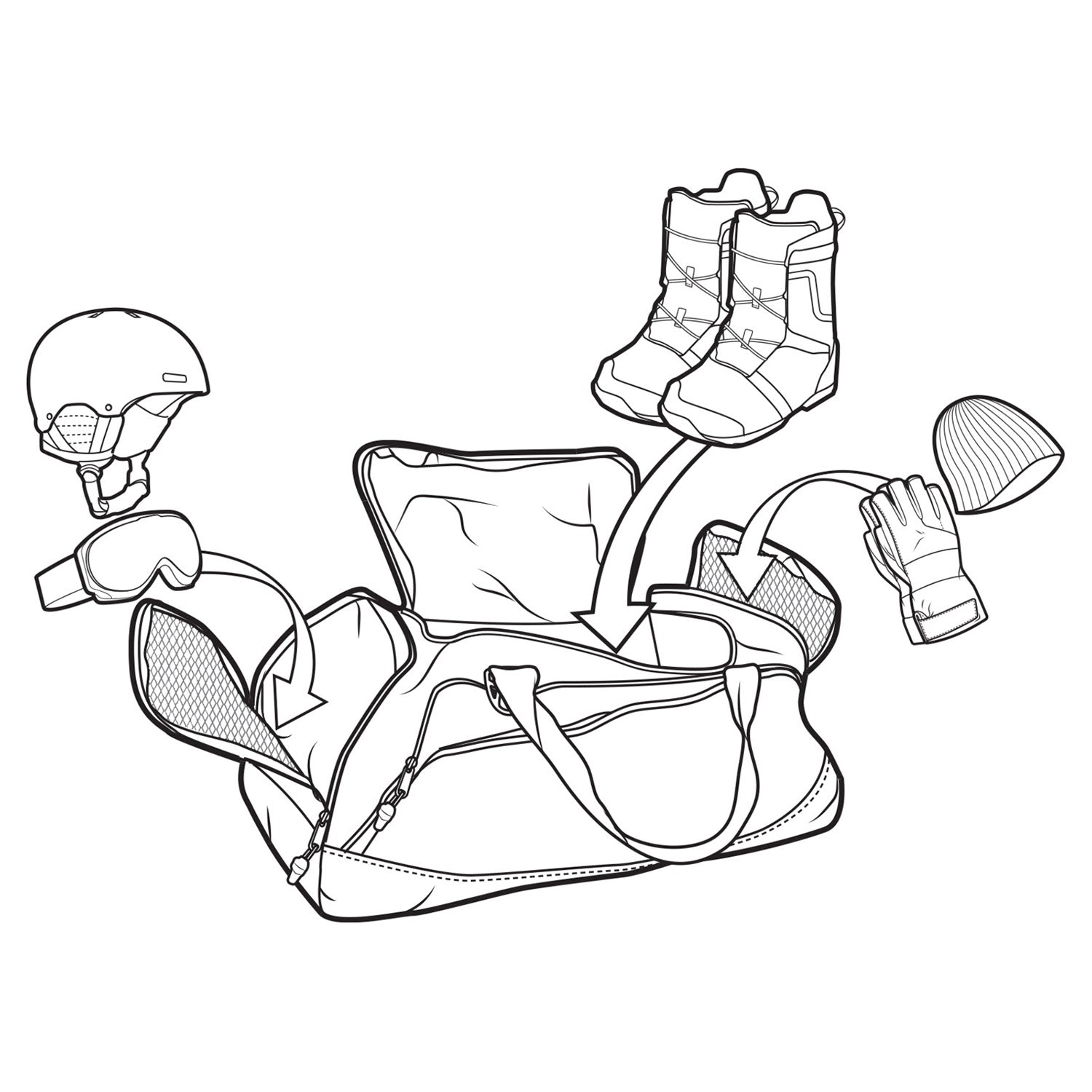 Burton Boothaus 2.0 Medium Boot Bag 2020 Internal 1