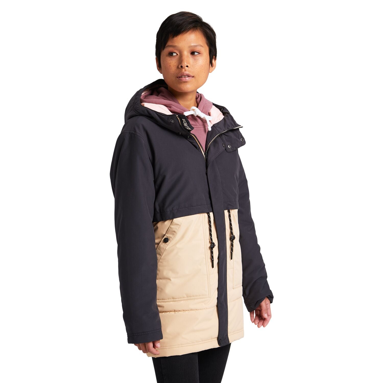 Burton Drift In Parka Jacket 2021 True Black Irish Cream