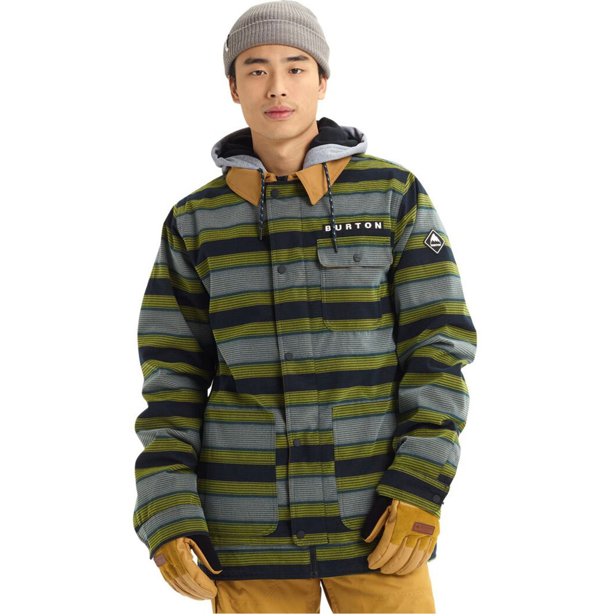 Burton Dunmore Snowboard Jacket 2020 Maize Sap Stripe
