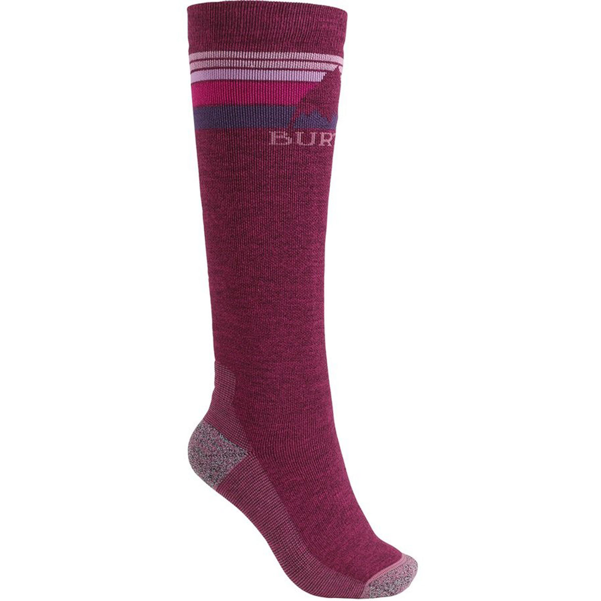 Burton Emblem Midweight Womens Snowboard Sock 2020 Sangria