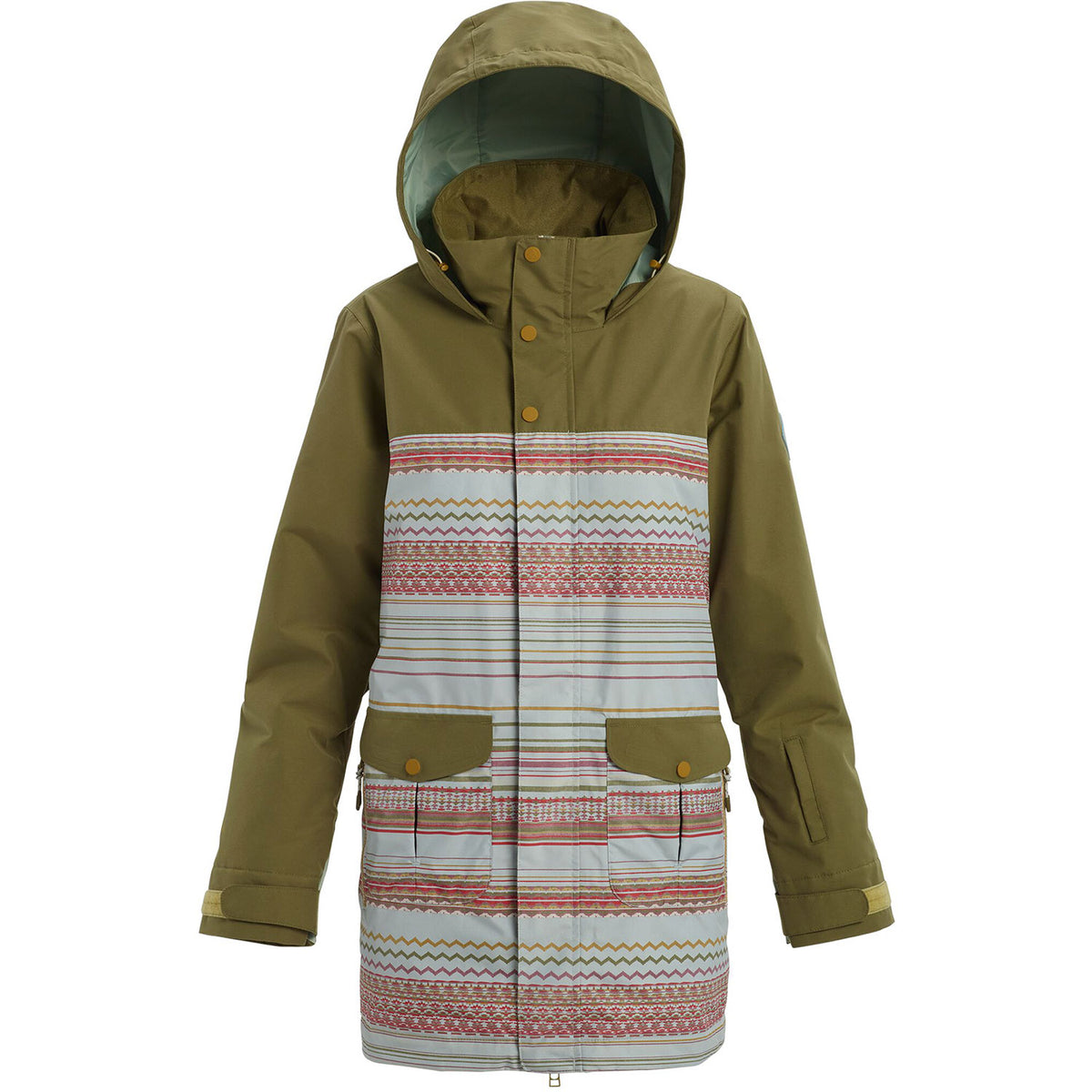 Burton GORE‑TEX Eyris Snowboard Jacket Martini Olive / Aqua Gray Revel 1