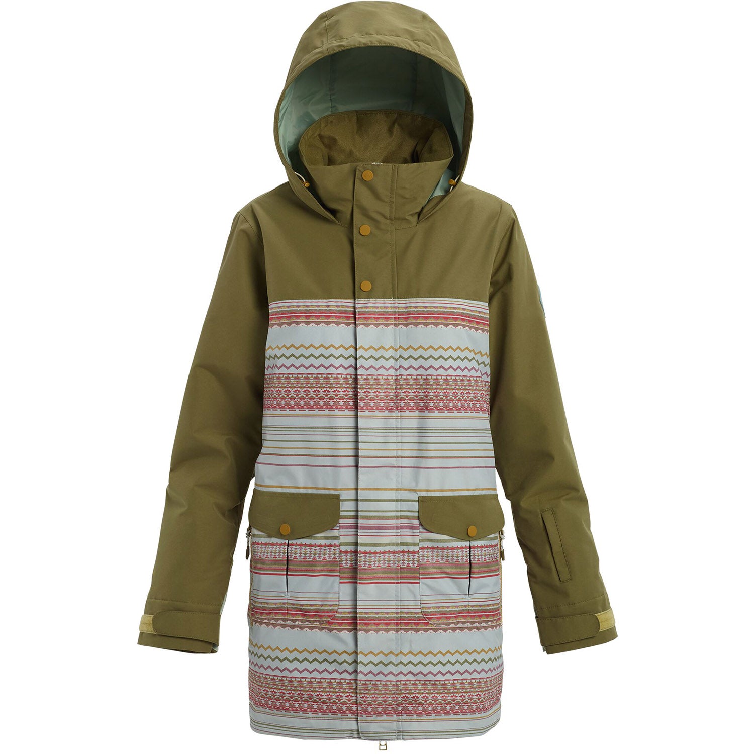 Burton GORE‑TEX Eyris Snowboard Jacket Martini Olive / Aqua Gray Revel 1