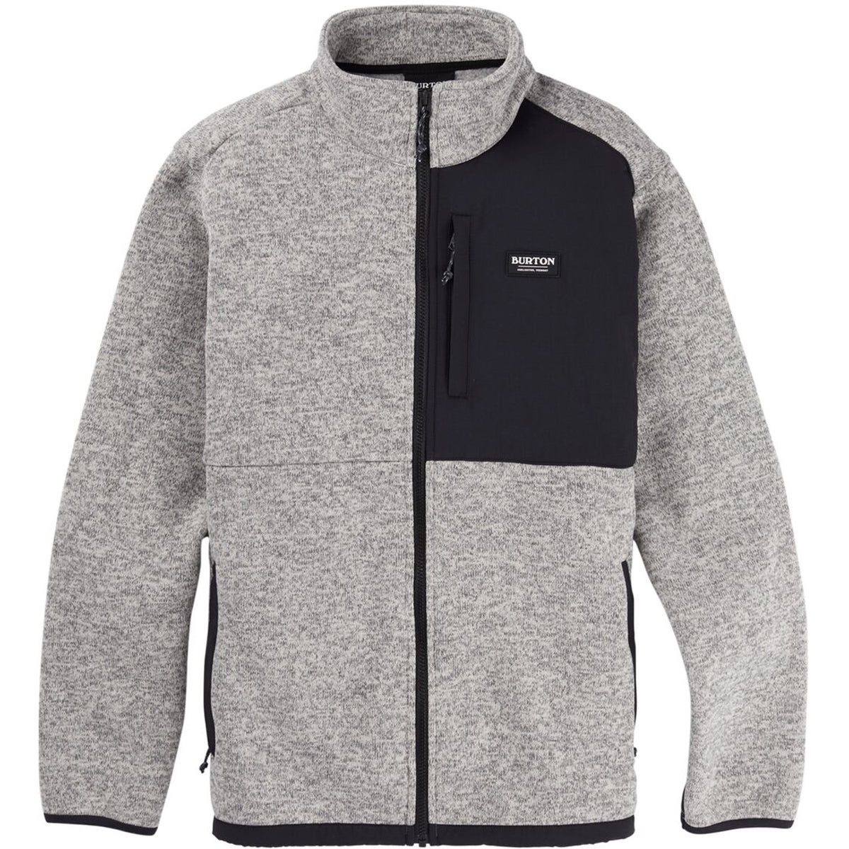 Burton Hayrider Sweater Full-Zip Fleece 2021 Gray Heather