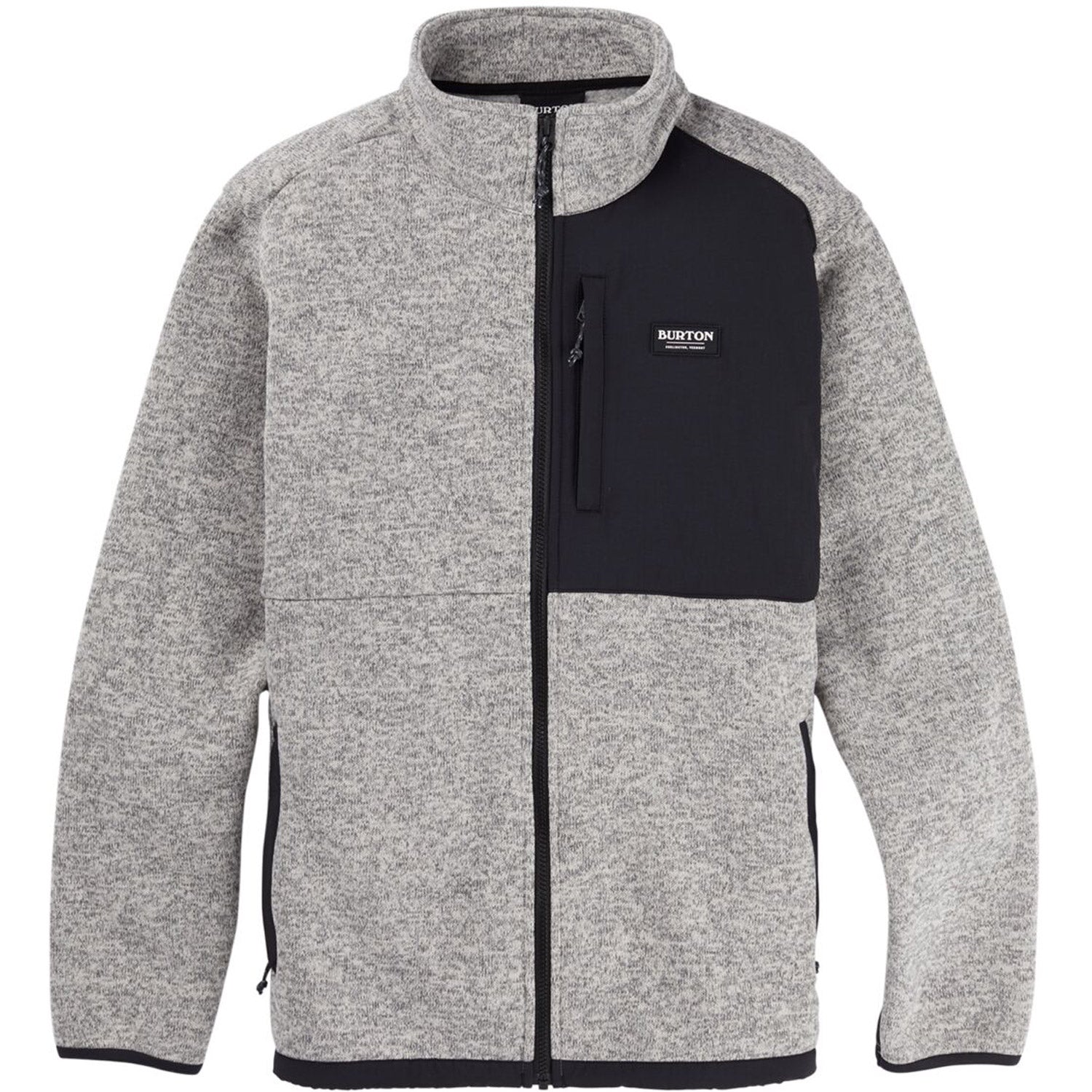 Burton Hayrider Sweater Full-Zip Fleece 2021 Gray Heather