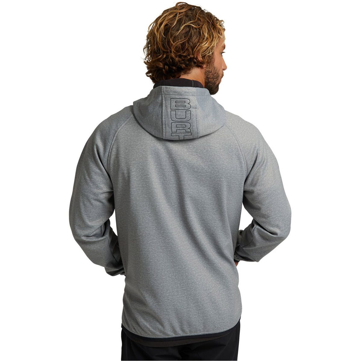 Burton Mens Crown Weatherproof Full-Zip Fleece Hoodie 2021 Gray Heather