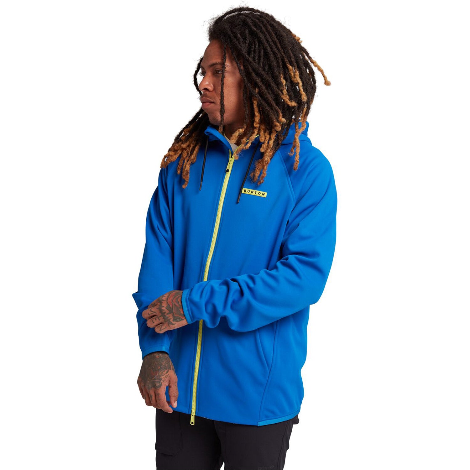 Burton Mens Crown Weatherproof Full-Zip Fleece Hoodie 2021 Lapis Blue
