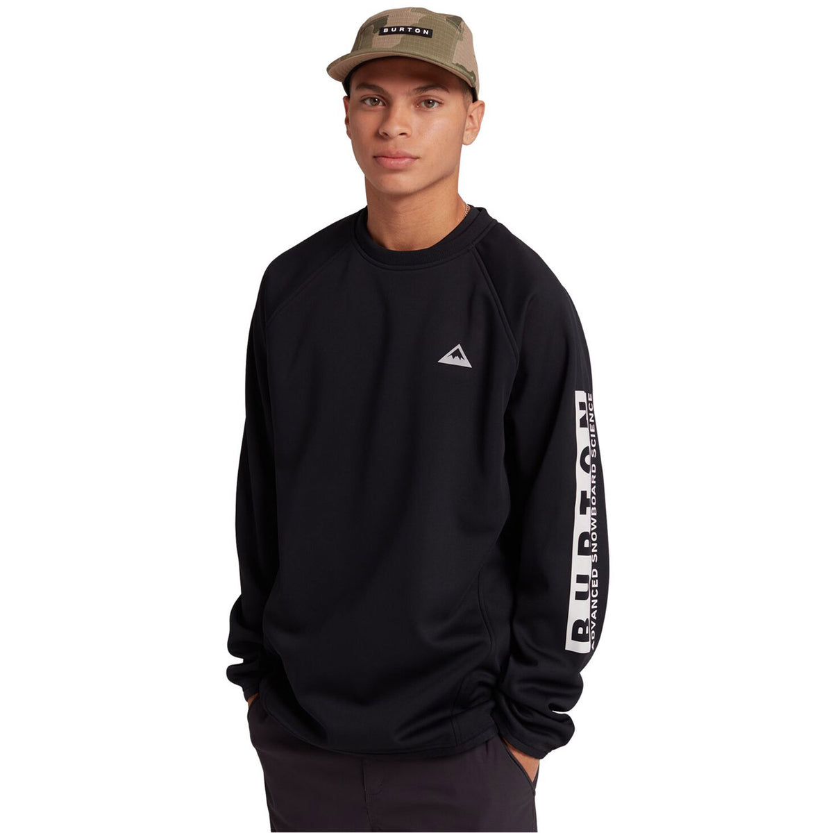 Burton Mens Crown Weatherproof Pullover Crew 2021 True Black