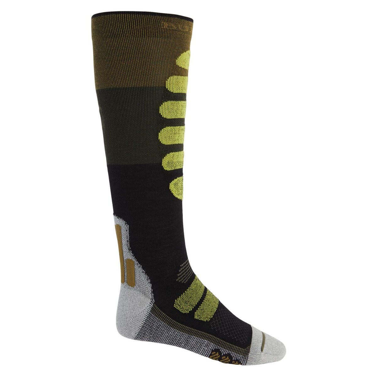 Burton Mens Performance + Lightweight Compression Sock 2021 Martini Olive