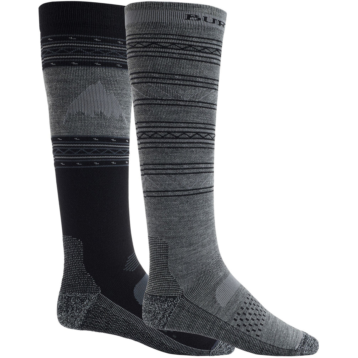 Burton Performance Lightweight Mens Snowboard Sock 2-Pack 2021 True Black