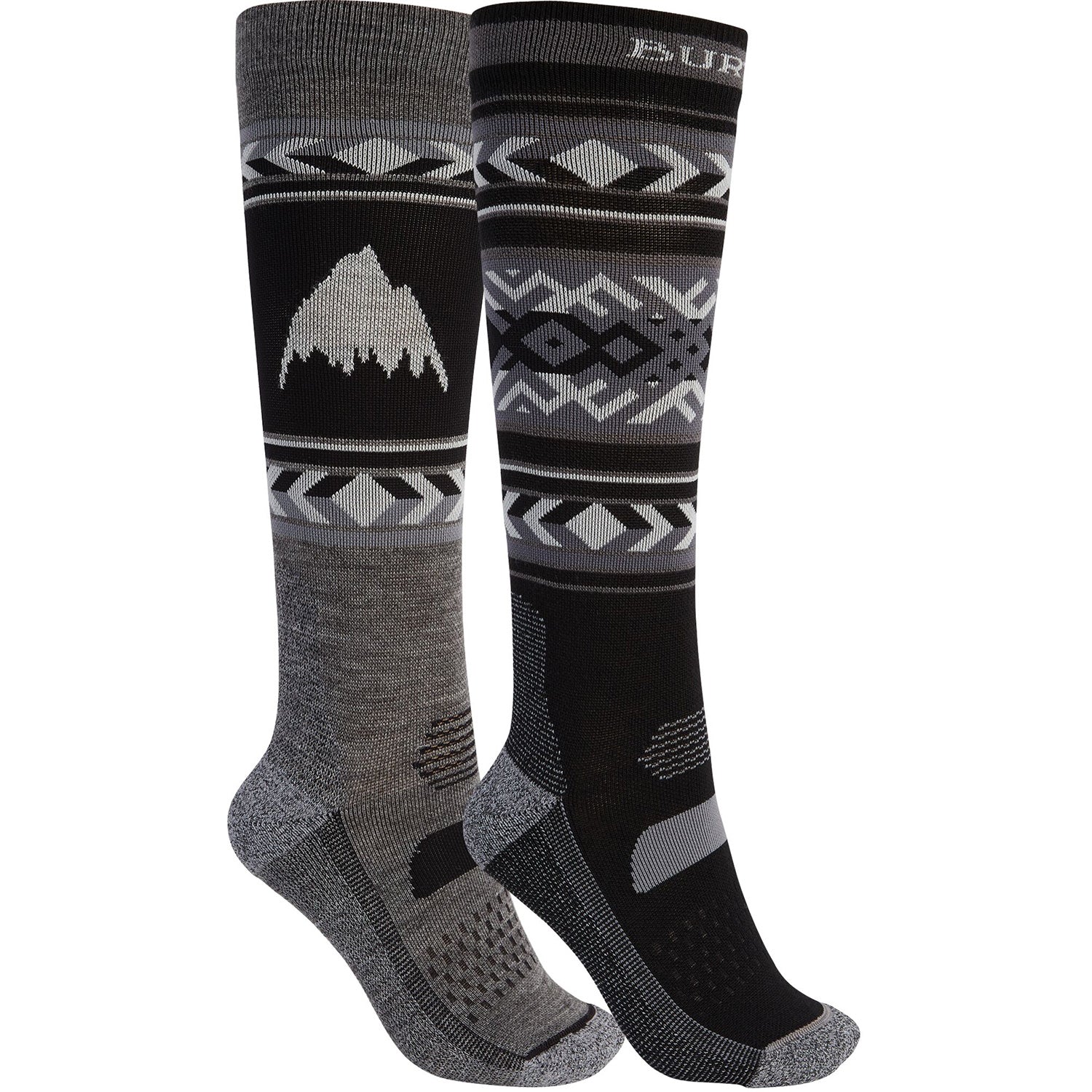 Burton Performance Lightweight Womens Snowboard Sock 2-Pack 2021 True Black