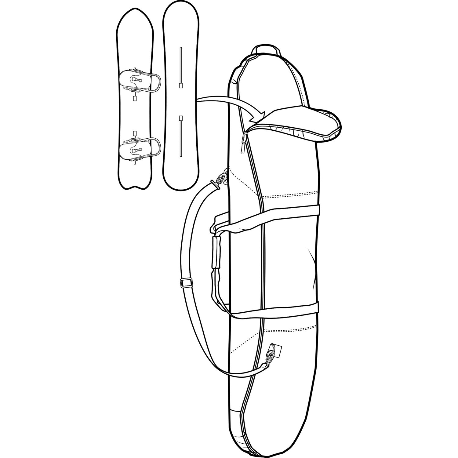 Burton Space Sack Snowboard Bag 2020 Internal 1