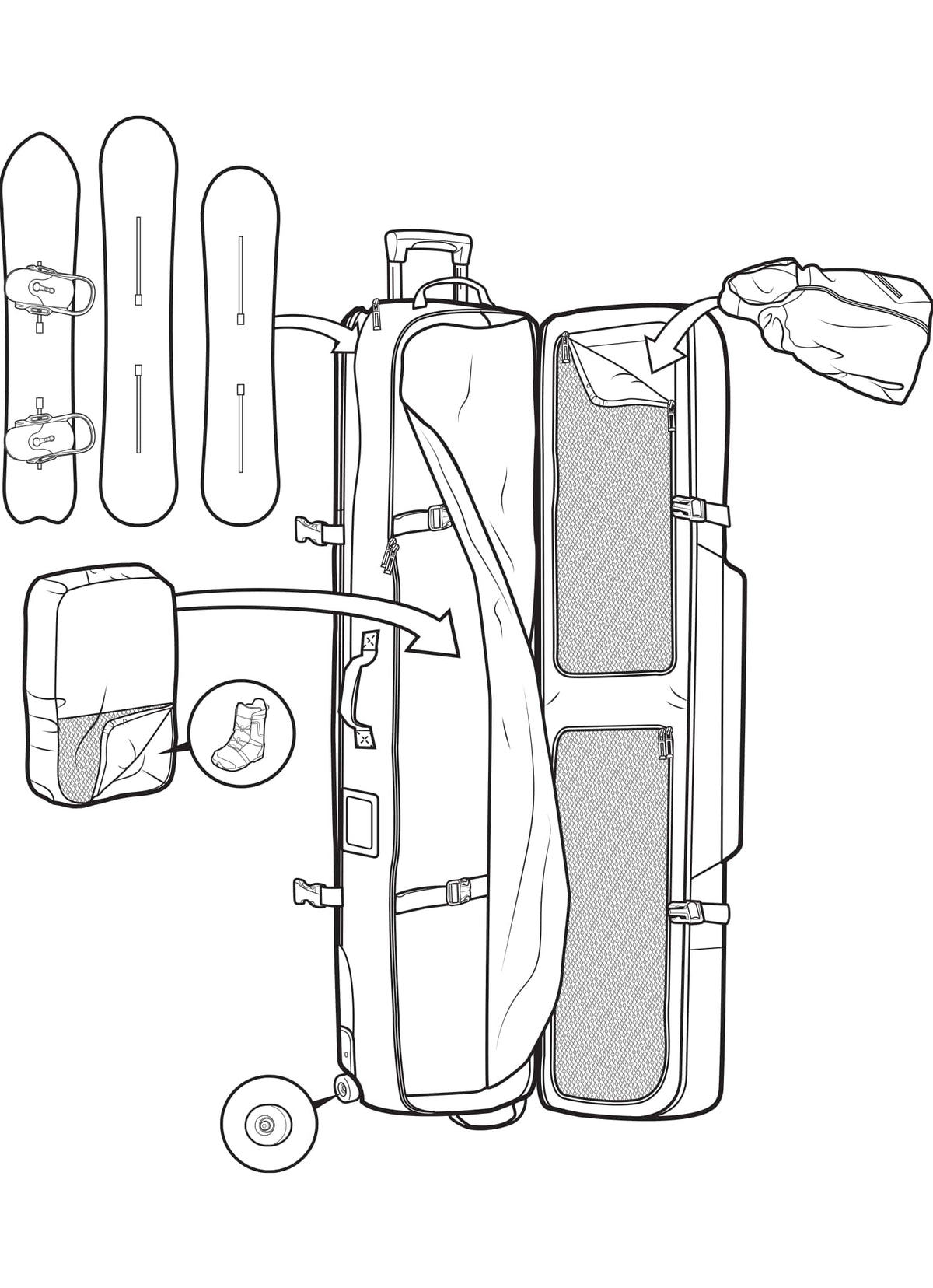 Burton Wheelie Locker Board Bag 2022 True black