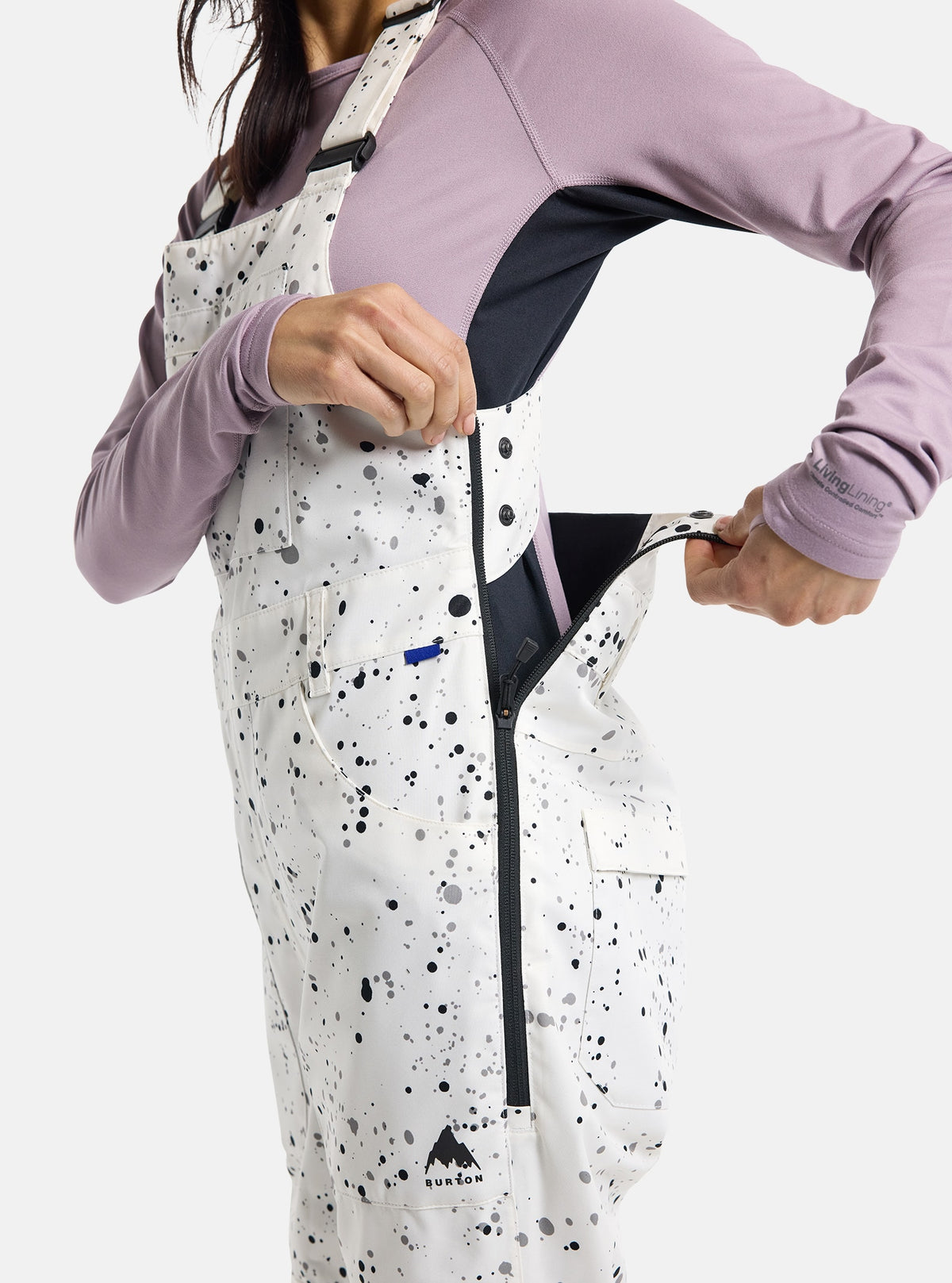 Burton Women's Burton Avalon 2L Bib Pants Stout White Spatter