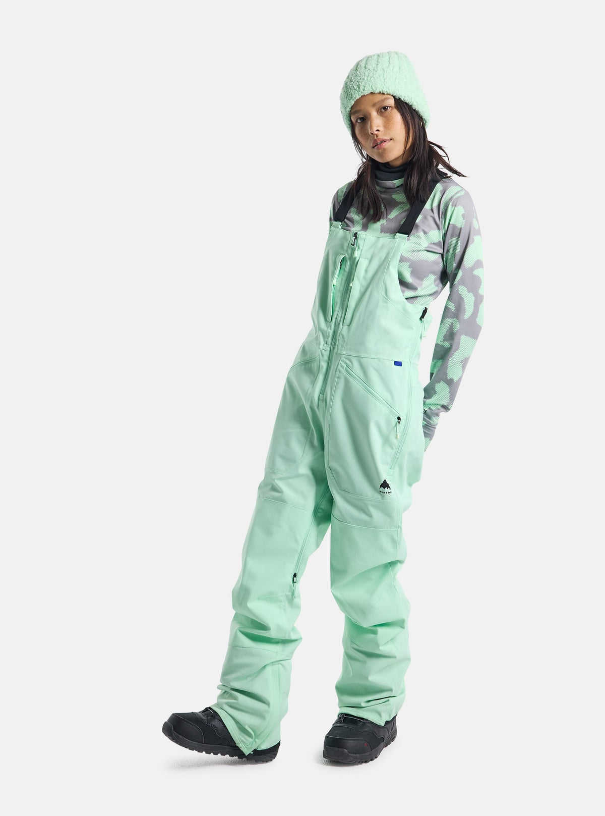 Burton Women's Burton Reserve Stretch 2L Bib Pants Jewel Green