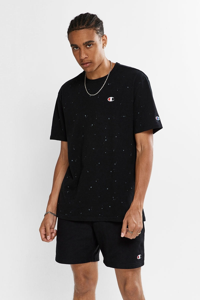 Champion Heritage Paint Splatter Tee Black