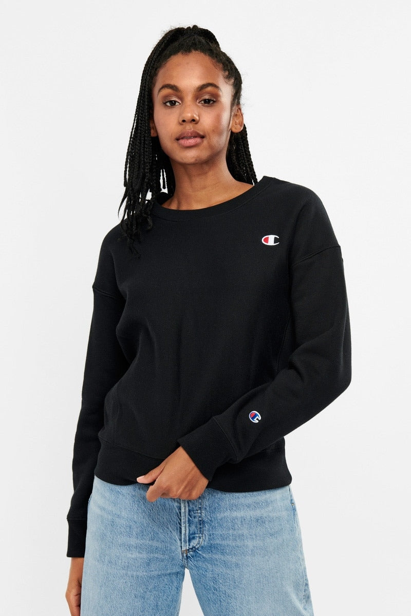 Champion Reverse Weave Crew Black