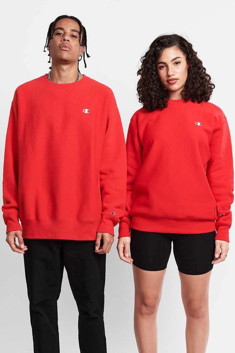 Champion Reverse Weave Crew Team red scarlet