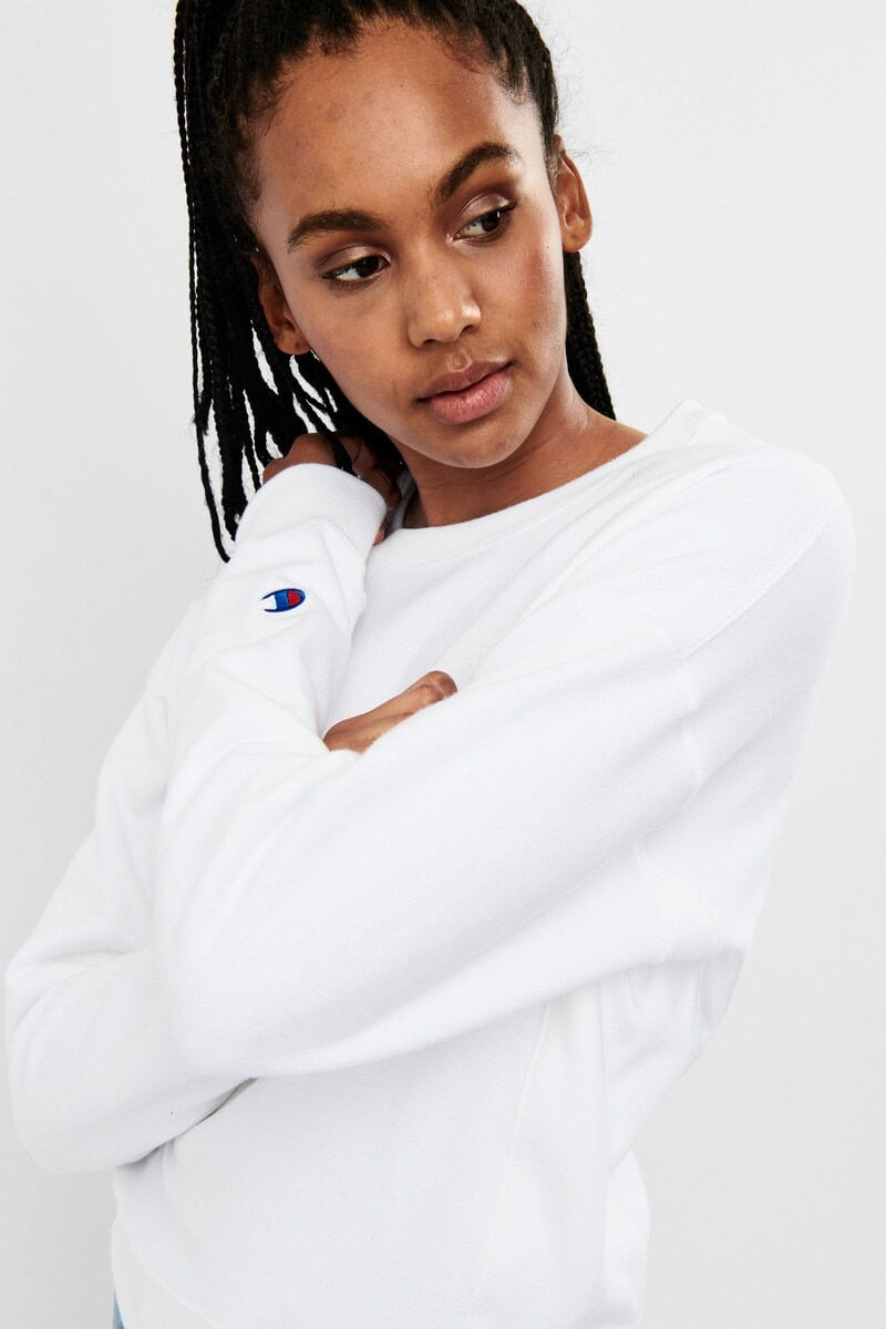 Champion Reverse Weave Crew White