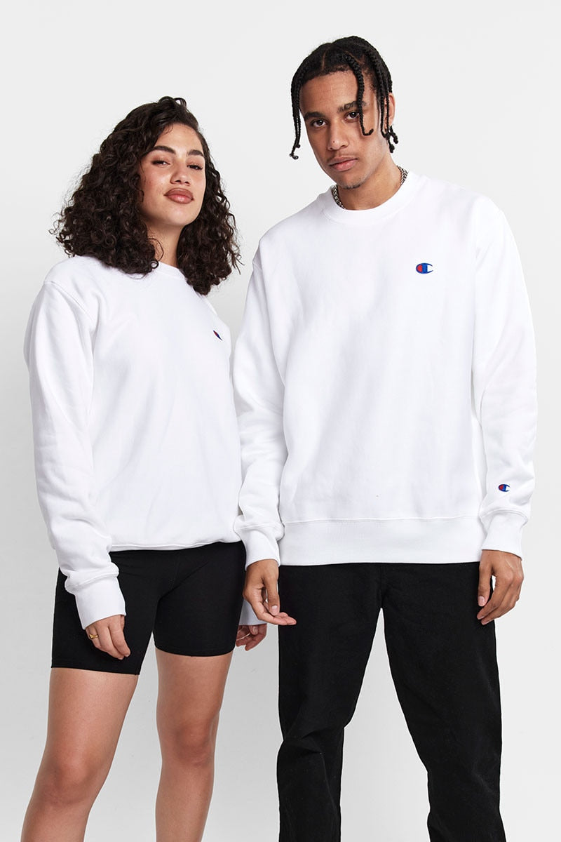 Champion Reverse Weave Crew White