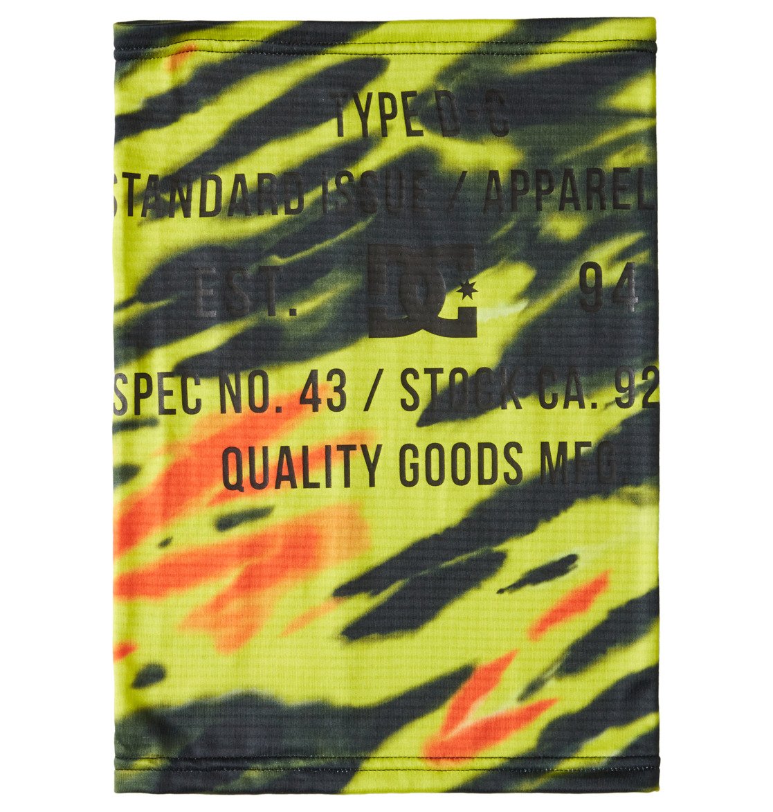 DC Men's Canvas Neck Warmer Angled tie dye sulphur spring