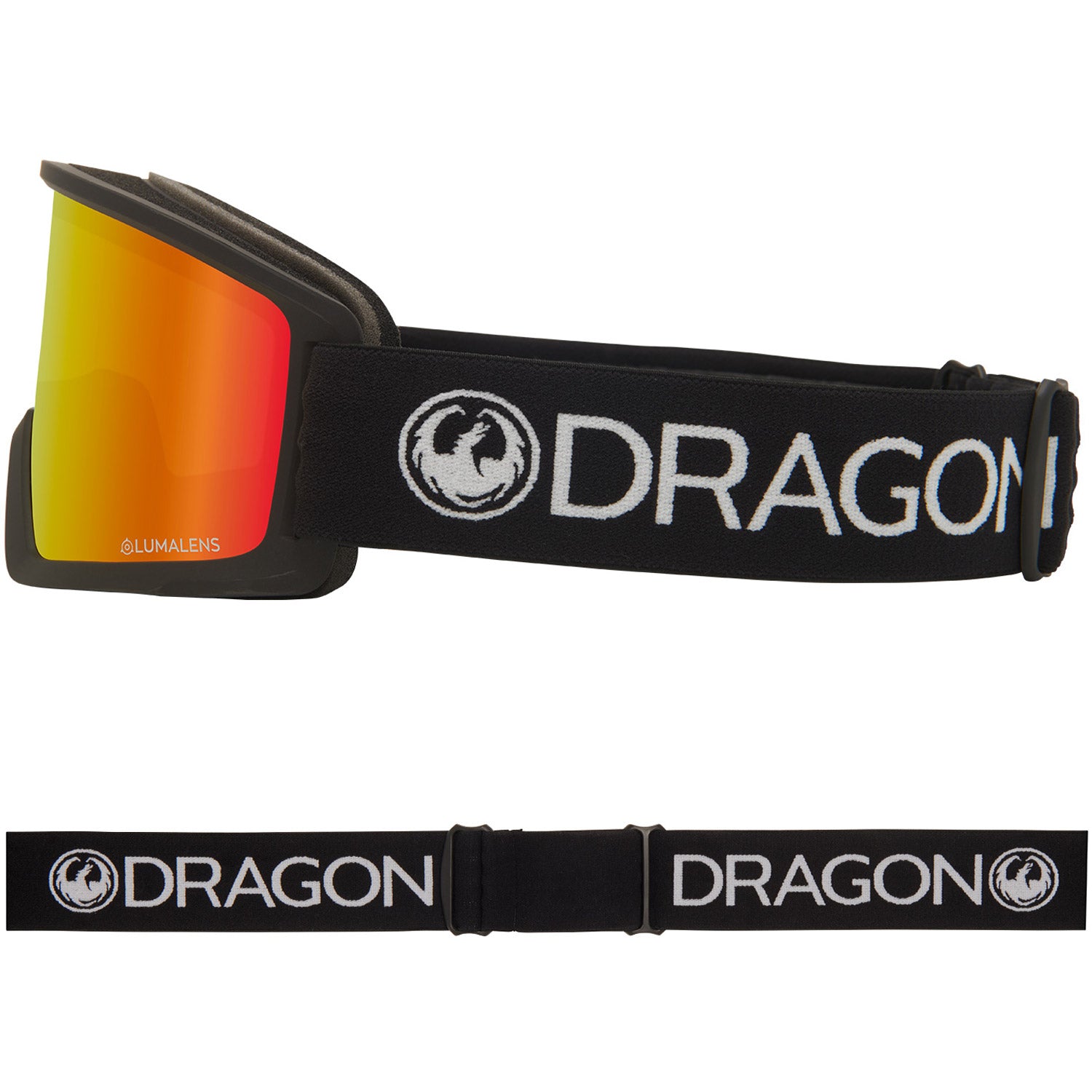 Dragon DX3 OTG Snow Goggles 2023 Black Lumalens Red Ion Lens