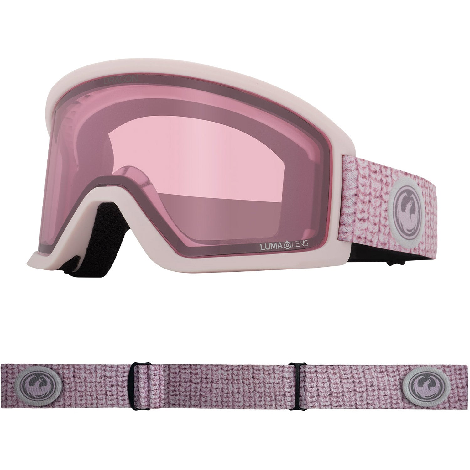 Dragon DX3 OTG Snow Goggles 2023 Sweater Lumalens Light Rose Lens
