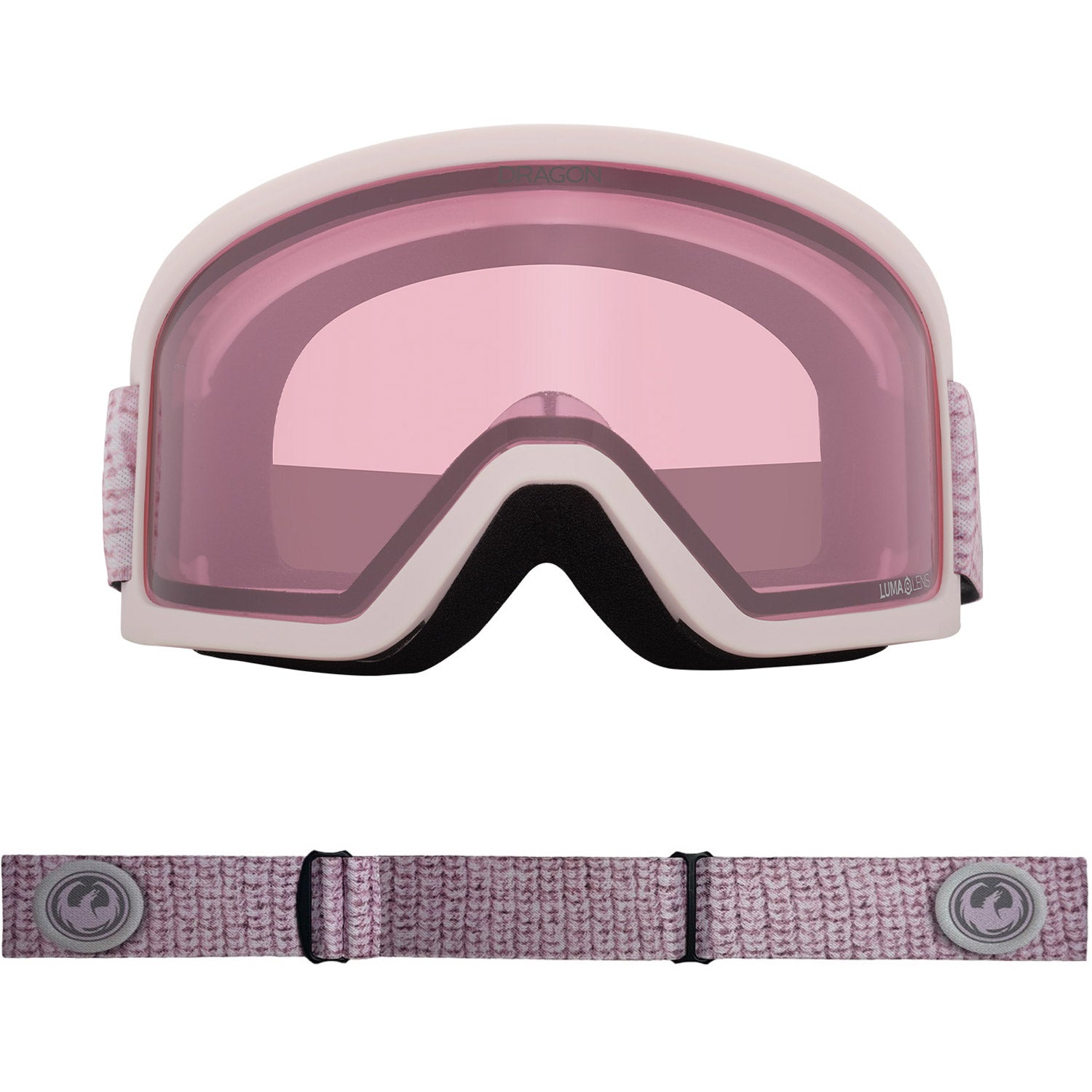 Dragon DX3 OTG Snow Goggles 2023 Sweater Lumalens Light Rose Lens