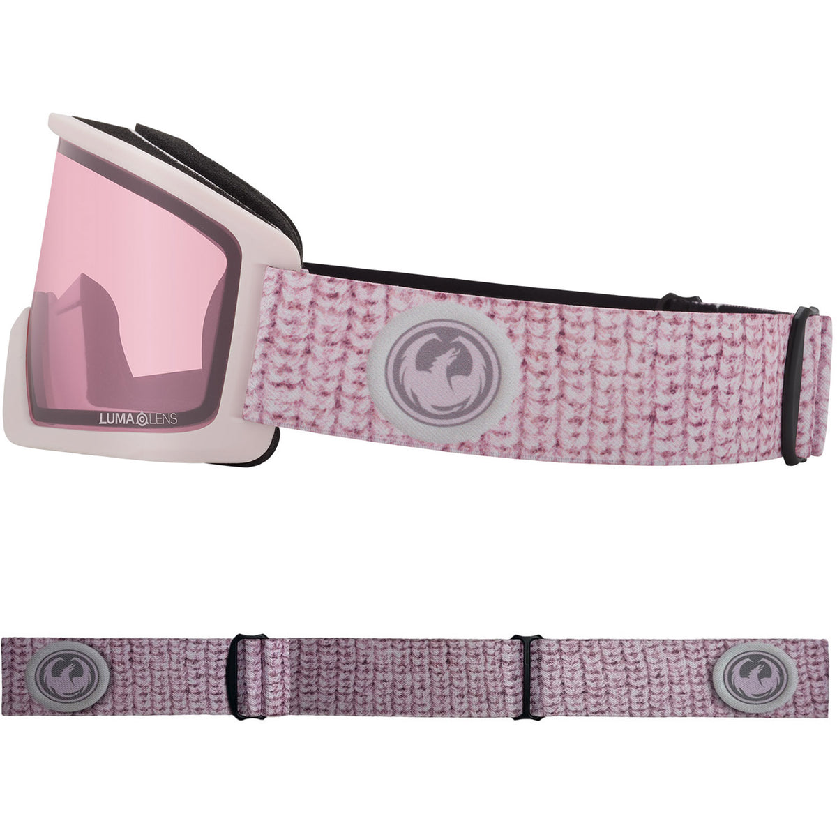 Dragon DX3 OTG Snow Goggles 2023 Sweater Lumalens Light Rose Lens