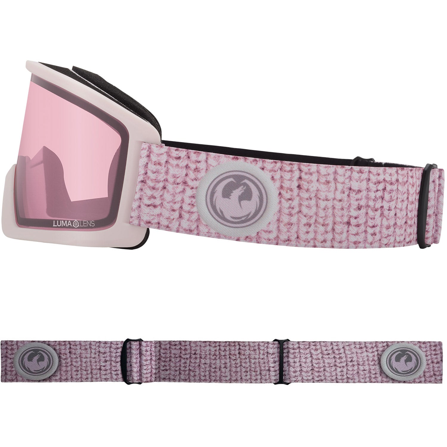 Dragon DX3 OTG Snow Goggles 2023 Sweater Lumalens Light Rose Lens