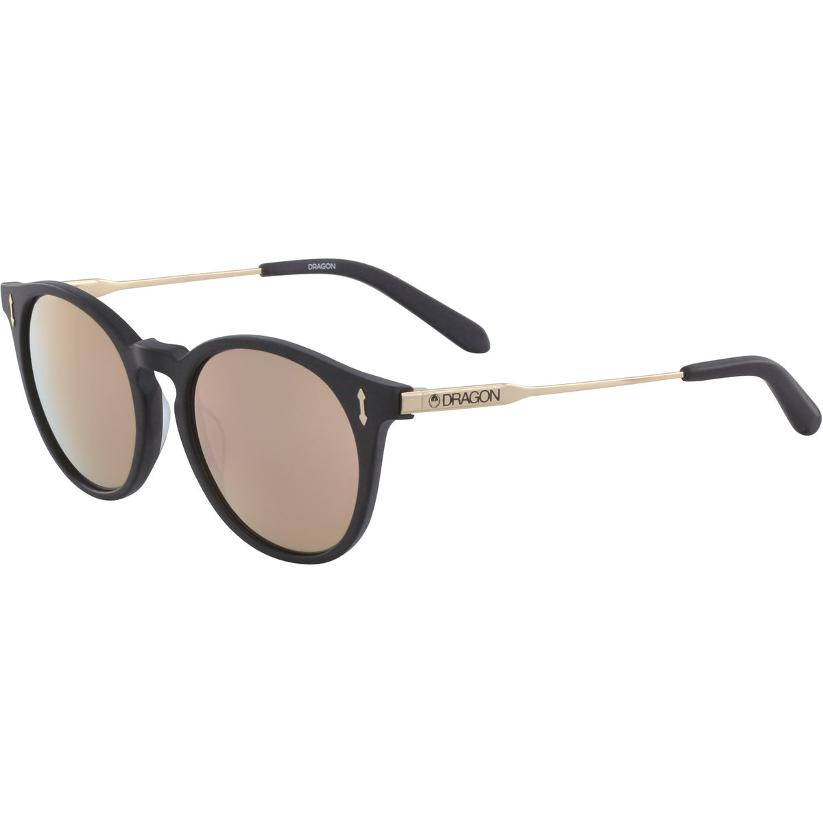 Dragon Hype Sunglasses Matte Black w/ Lumalens Rose Gold Ion