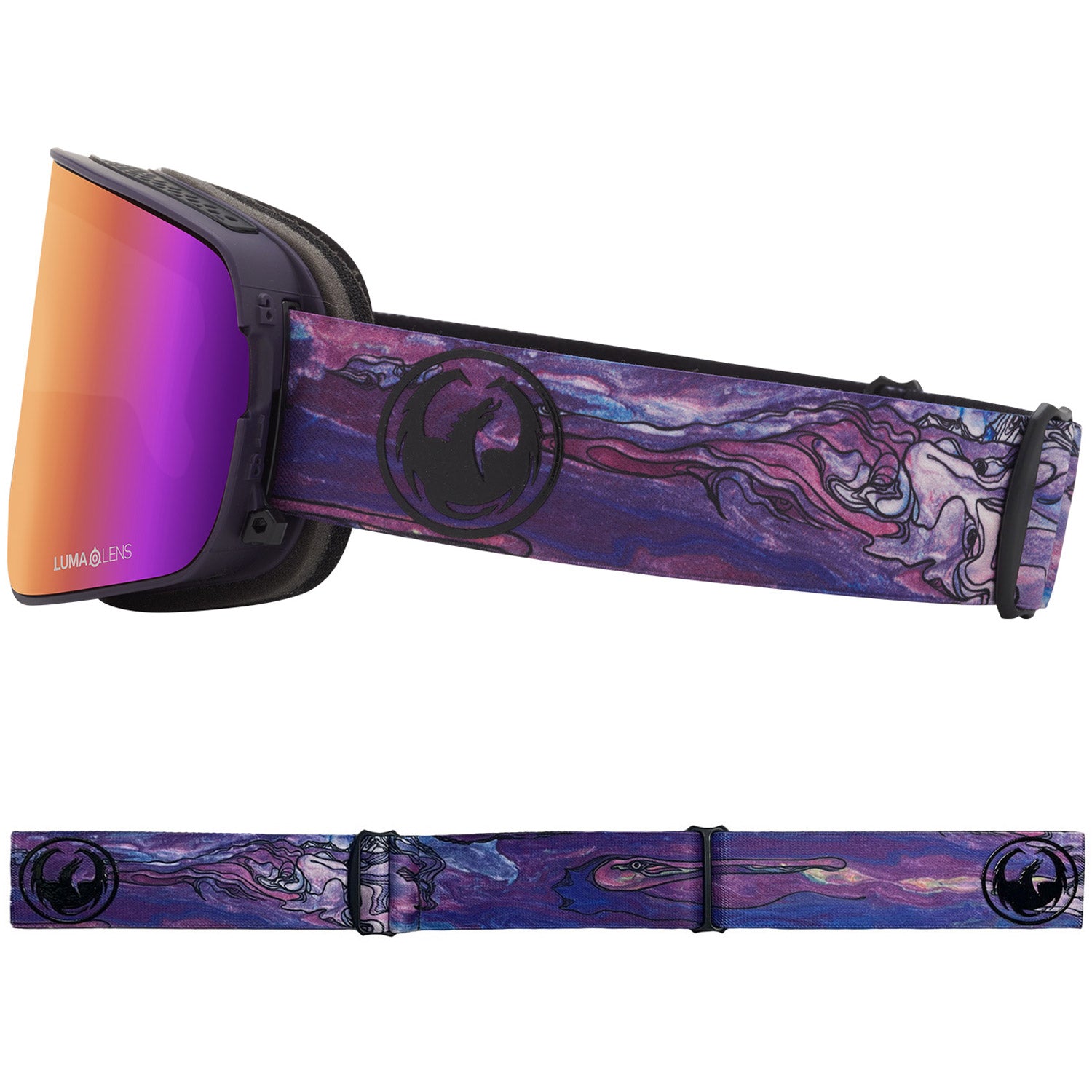 Dragon NFX2 Snow Goggles 2023 Chris Signature Lumalens Purple Ion Lens With Lumalens Amber Lens