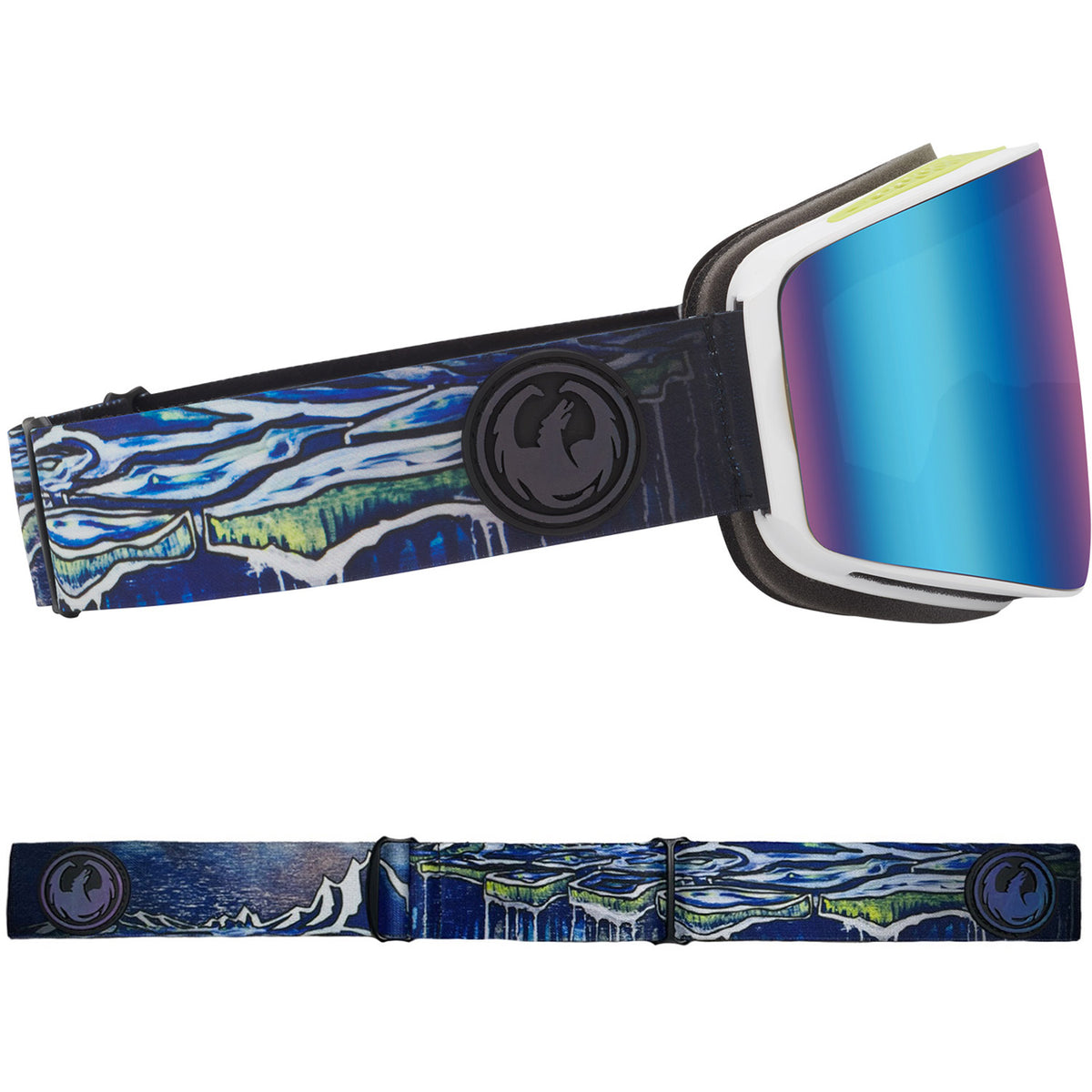 Dragon PXV Asian Fit Snow Goggles 2023 Bryan Iguchi Signature Lumalens Blue Ion Lens With Lumalens Amber Lens