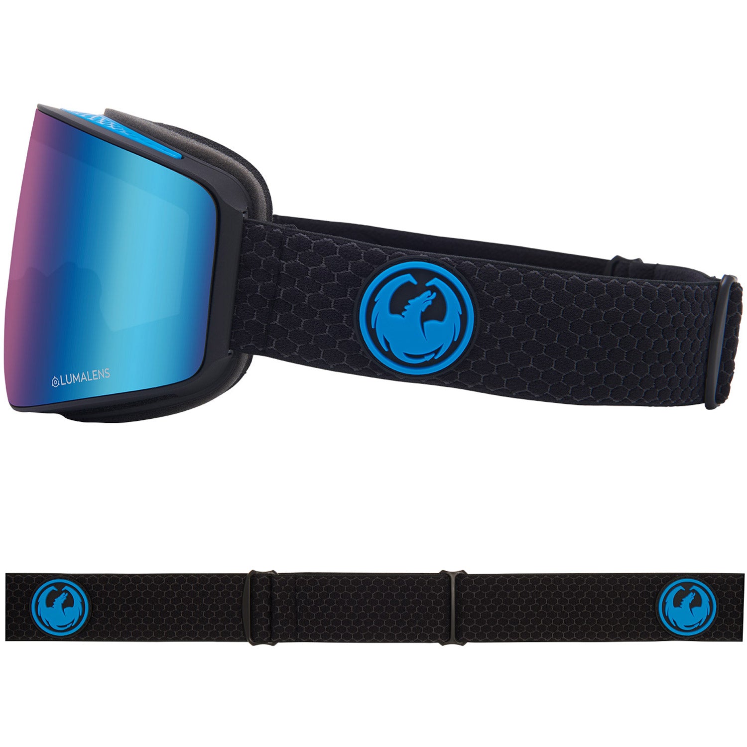Dragon PXV Snow Goggles 2023 Split Lumalens Blue Ion Lens With Lumalens Amber Lens