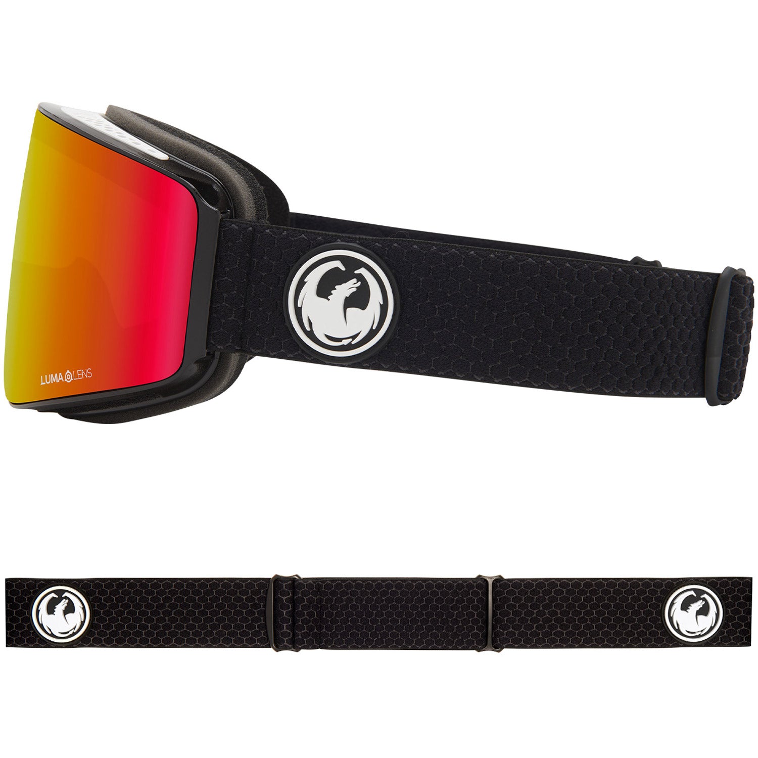 Dragon PXV Snow Goggles 2023 Split Lumalens Red Ion Lens With Lumalens Light Rose Lens