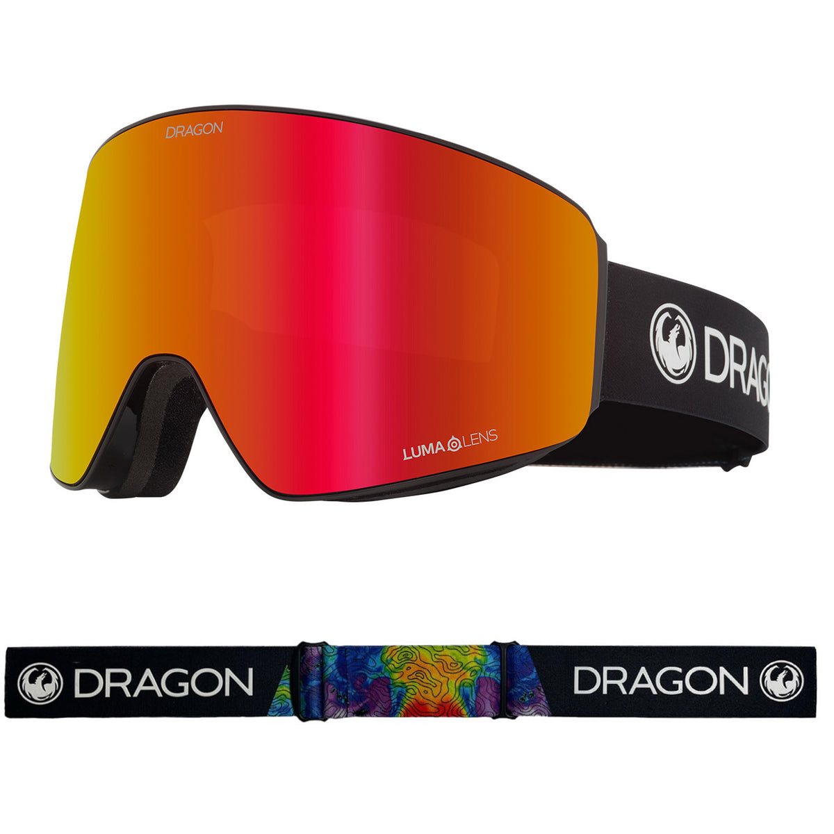 Dragon PXV Snow Goggles 2023 Thermal Lumalens Red Ion With Lumalens Rose Lens